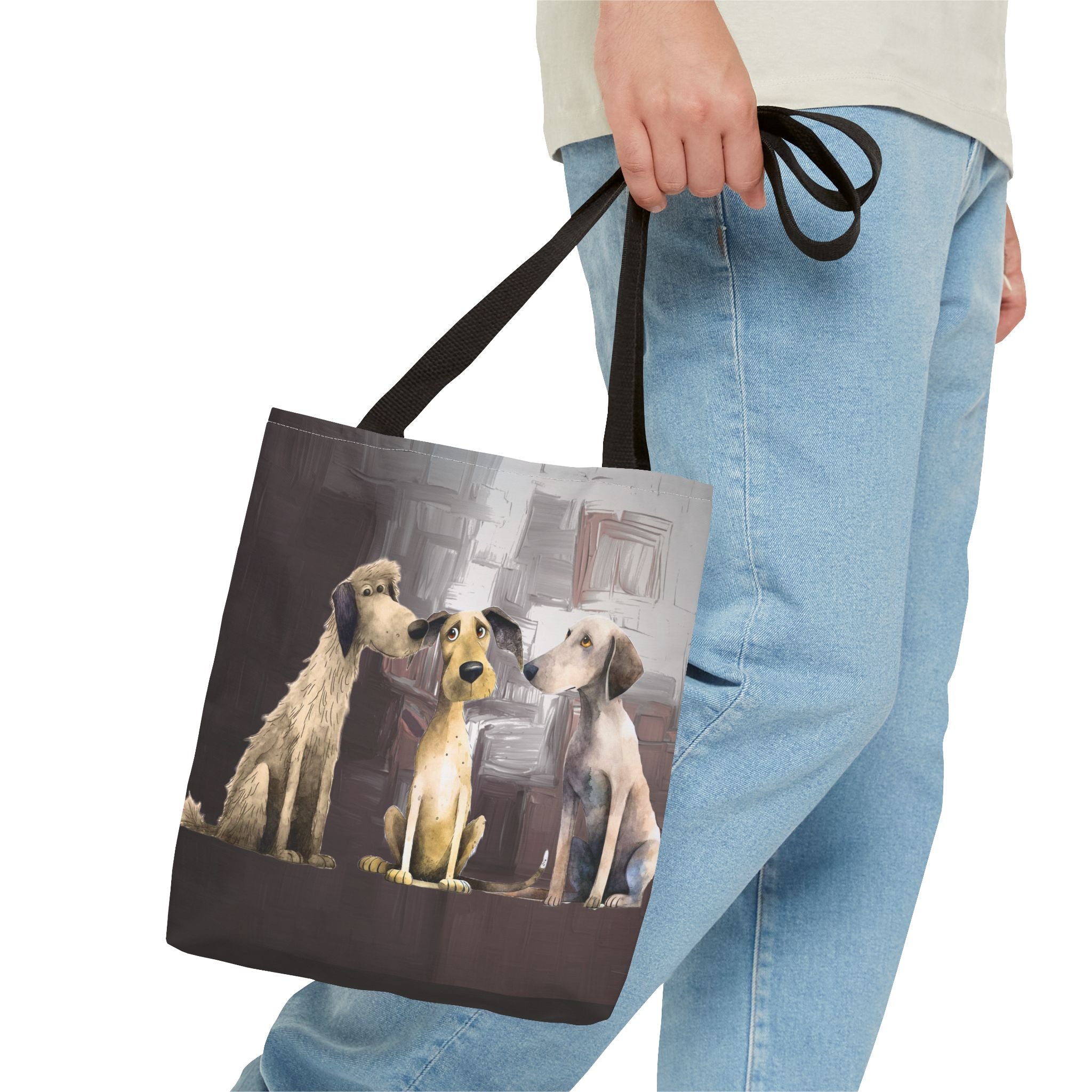 Puppy Pack Whimsical Dog Art Poly Tote