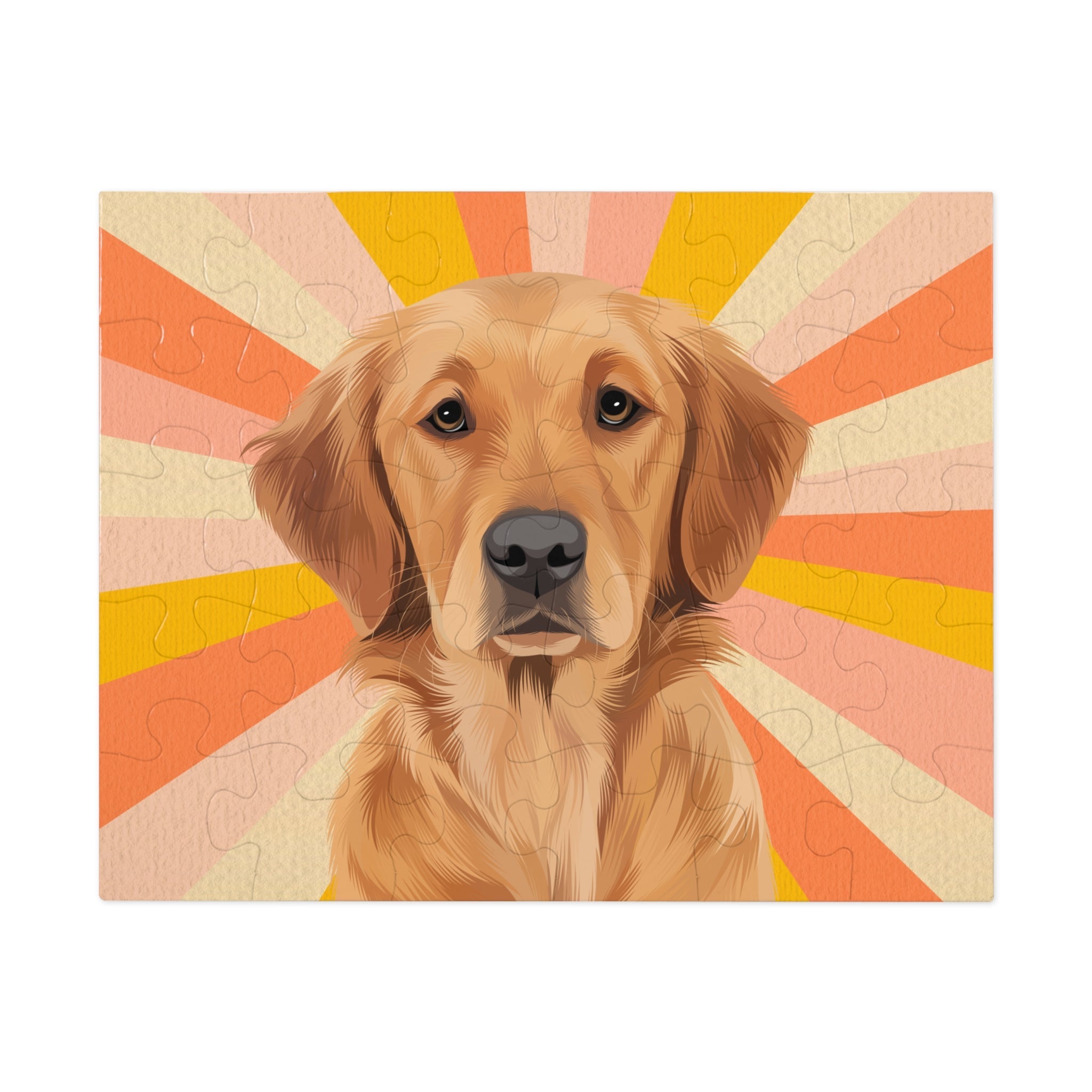 Dog Portrait Jigsaw Puzzle (30, 110, 252, 500,1000-Piece) | Sunburst - custom-dog-portrait-jigsaw-puzzle-30-110-252-500-1000-sunburst