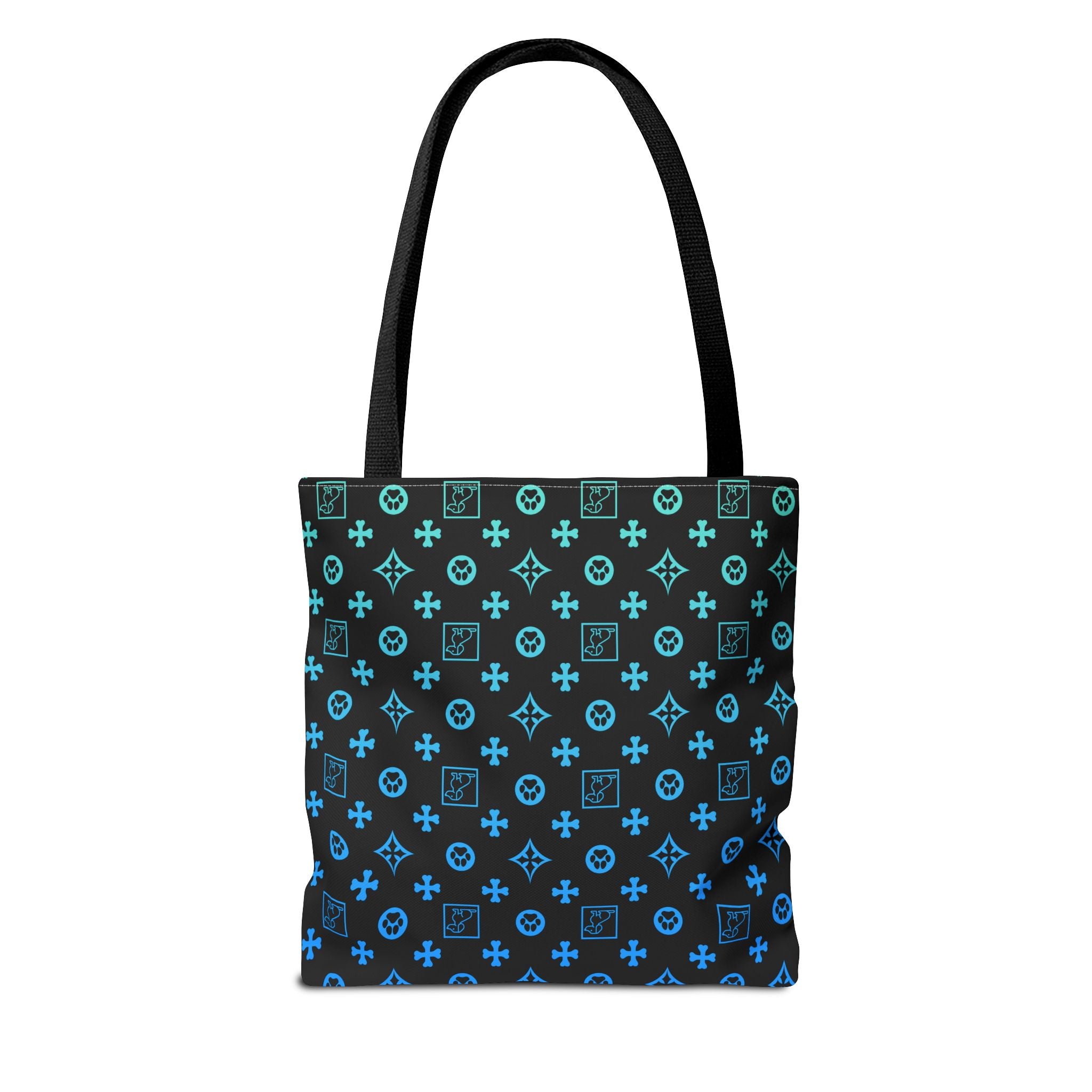 Dog Lover Motif Black Ombre Structured Poly Tote - dog-lover-motif-black-ombre-structured-poly-tote