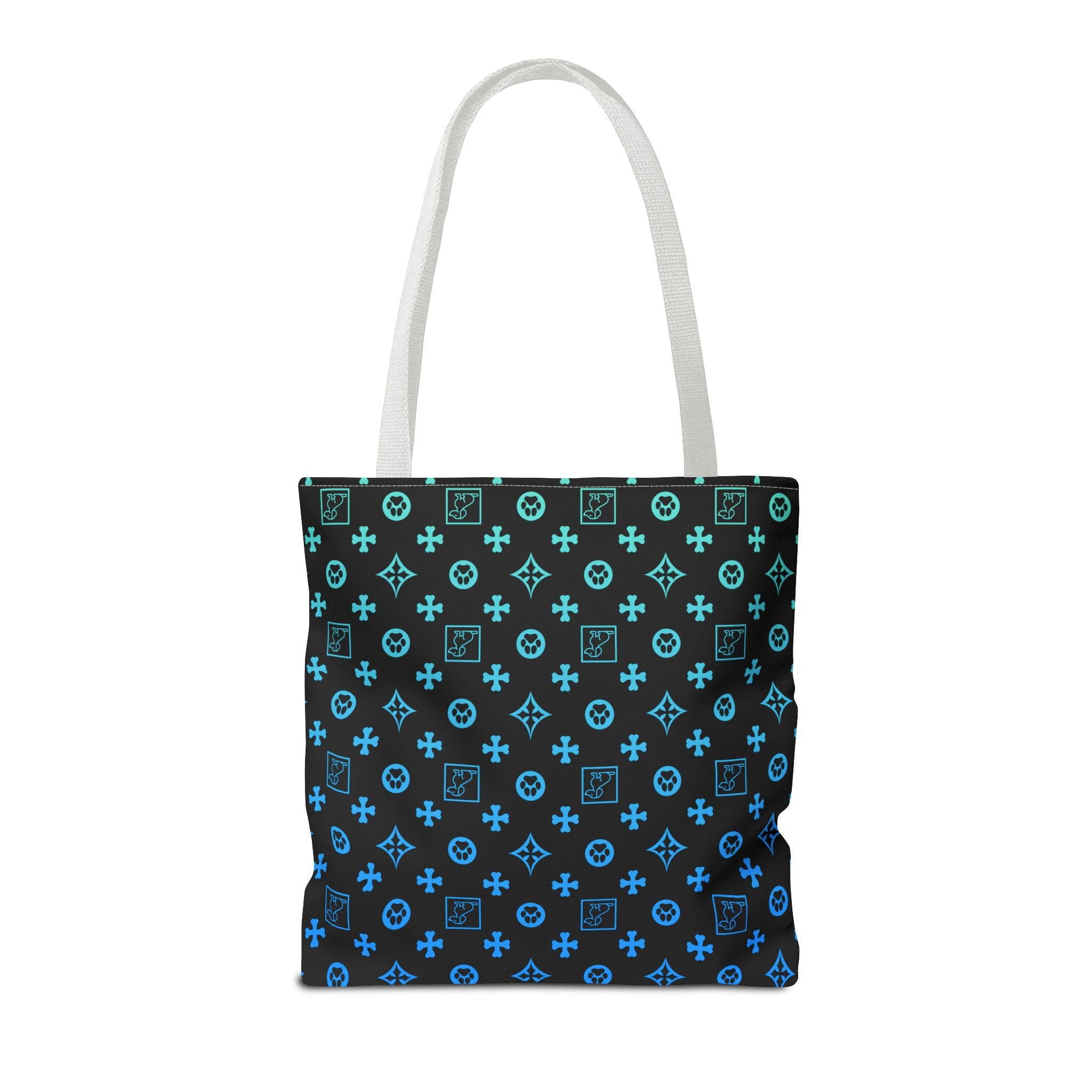 Dog Lover Motif Black Ombre Structured Poly Tote - dog-lover-motif-black-ombre-structured-poly-tote