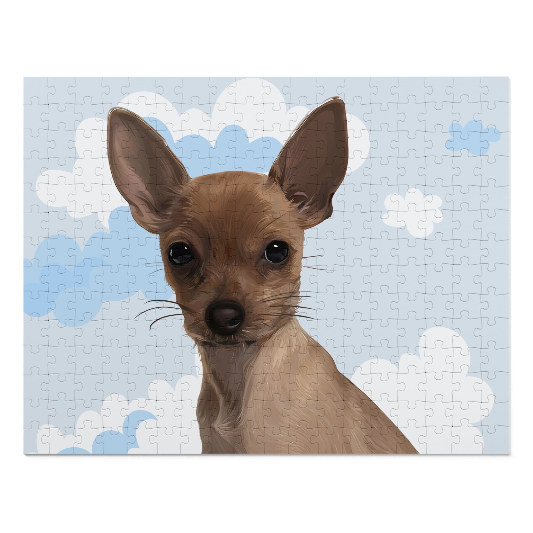 Dog Portrait Jigsaw Puzzle (30, 110, 252, 500,1000-Piece) | Cloudy Day - custom-dog-portrait-jigsaw-puzzle-30-110-252-500-1000-cloudy-day