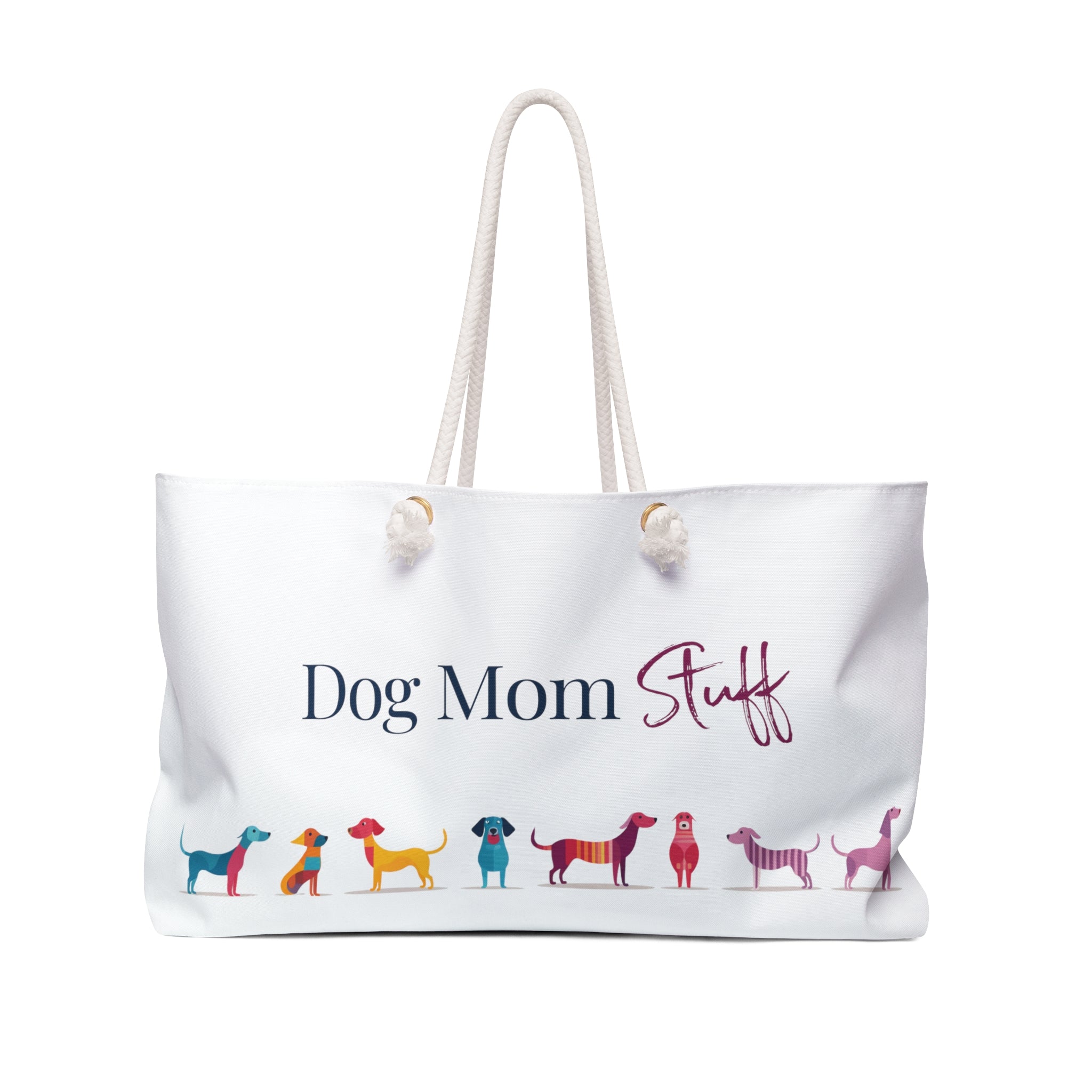 Dog Mom Stuff Weekender Bag | 6 Colors - dog-lover-dog-mom-stuff-weekender-tote-bag