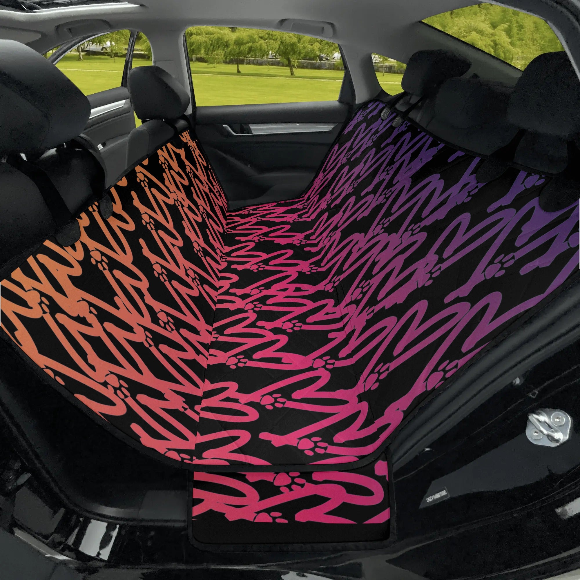 Heart and Paw Signature Design Hammock Dog Car Seat Cover - heart-and-paw-signature-design-hammock-car-seat-cover-ocean