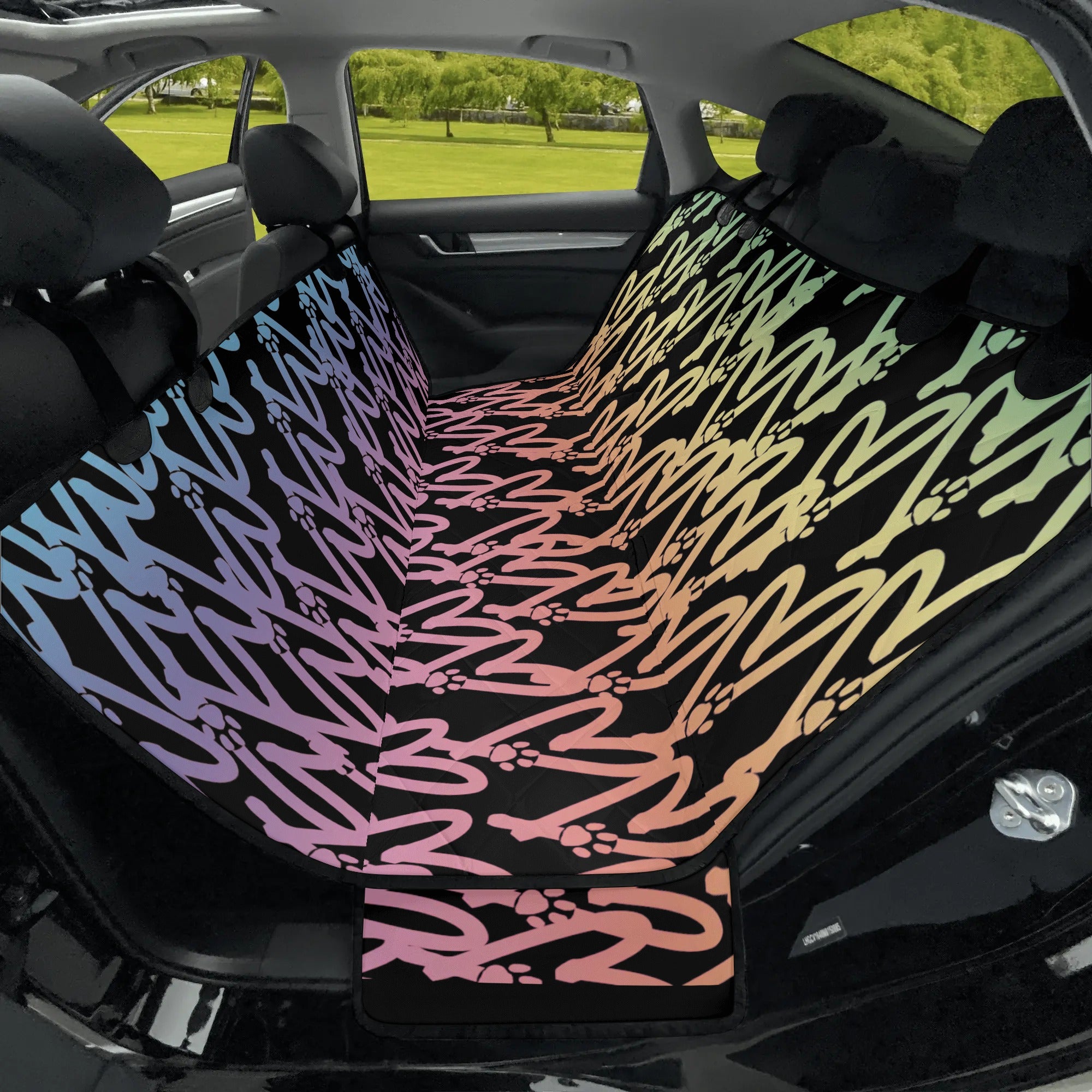 Heart and Paw Signature Design Hammock Dog Car Seat Cover - heart-and-paw-signature-design-hammock-car-seat-cover-ocean