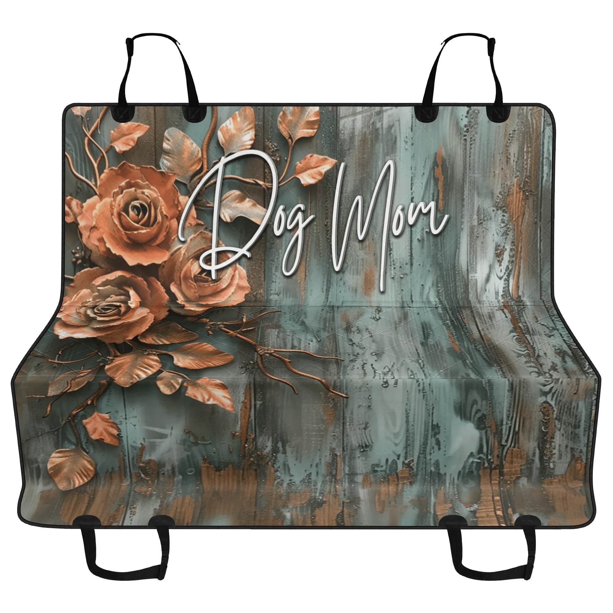 Dog Mom Patina Rose Farmhouse Hammock Dog Car Seat Cover - dog-mom-patina-rose-farmhouse-hammock-dog-car-seat-cover