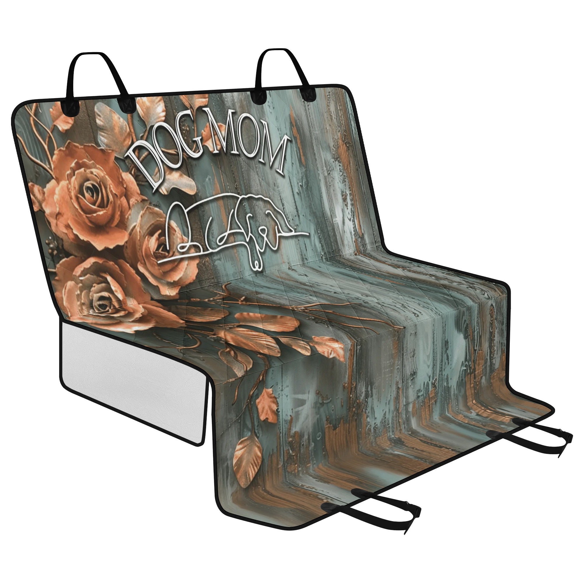 Dog Mom Patina Rose Farmhouse Hammock Dog Car Seat Cover - dog-mom-patina-rose-farmhouse-hammock-dog-car-seat-cover