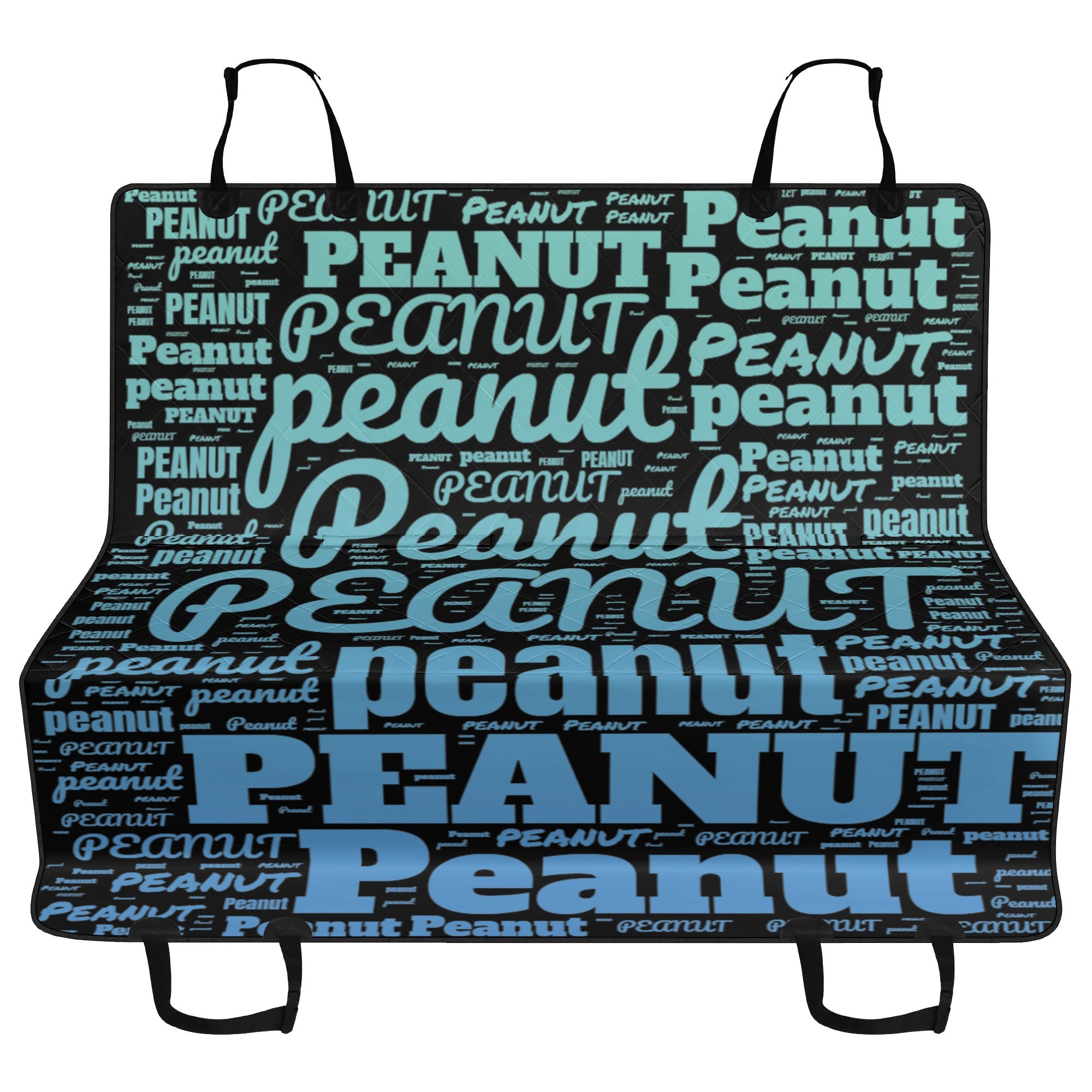 Personalized Dog's Name Word Art Ombre and Black Hammock Dog Car Seat Cover - personalized-dogs-name-word-art-ombre-black-hammock-dog-car-seat-cover