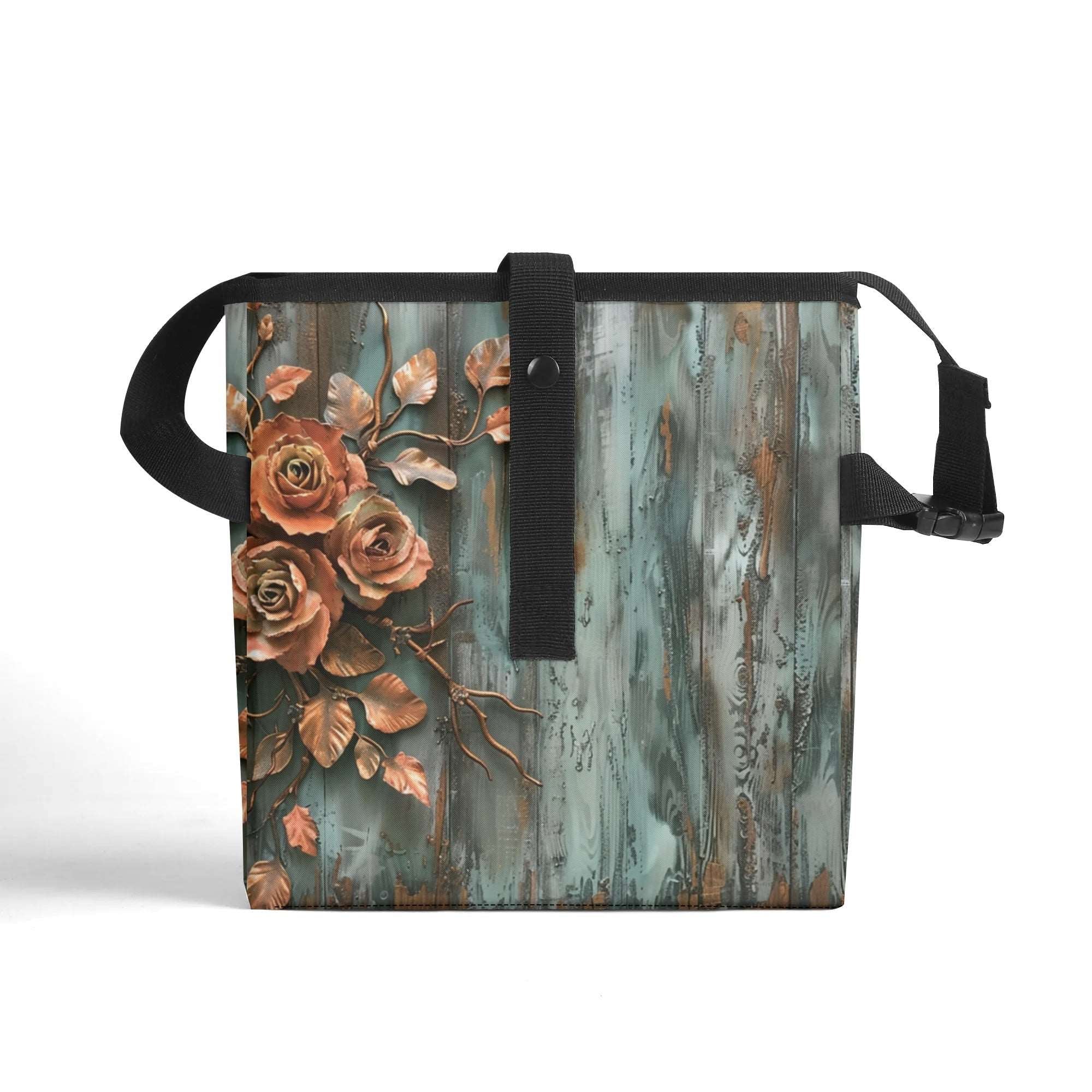 Dog Mom Farmhouse Patina Rose Hanging Car Organizer/Storage/Trash Bin - dog-mom-farmhouse-patina-rose-hanging-car-organizer-bag