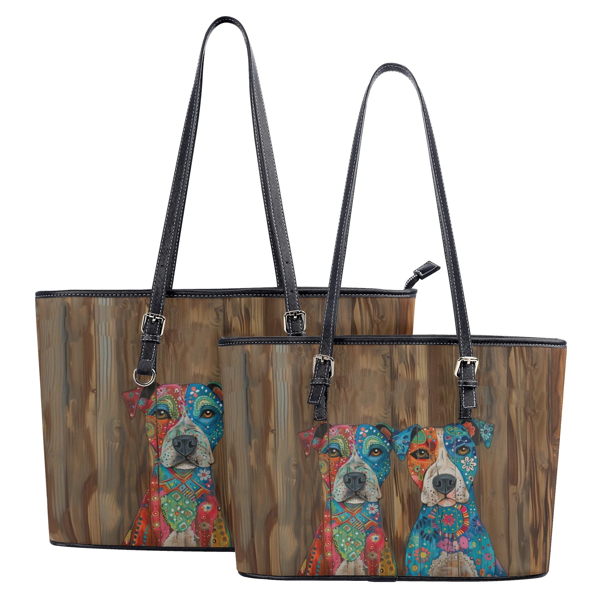 Pitbull Original Dog Art Durable Zipper Handbag - adorable-pitties2-dog-art-handbag