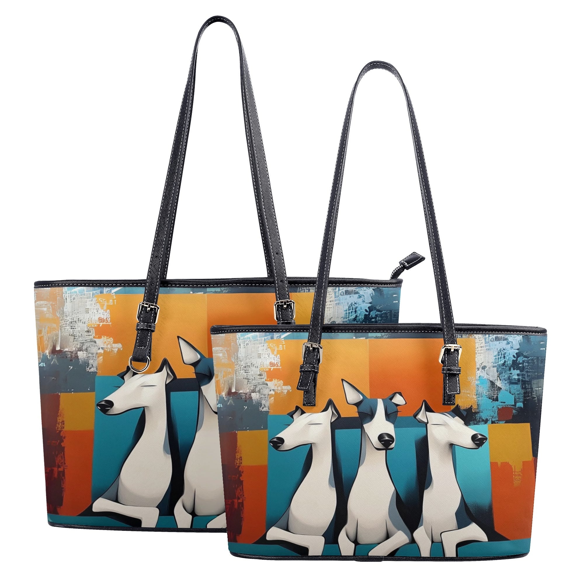 Three Lounging Ladies Edgy Artistic Dog Art Zipper Handbag