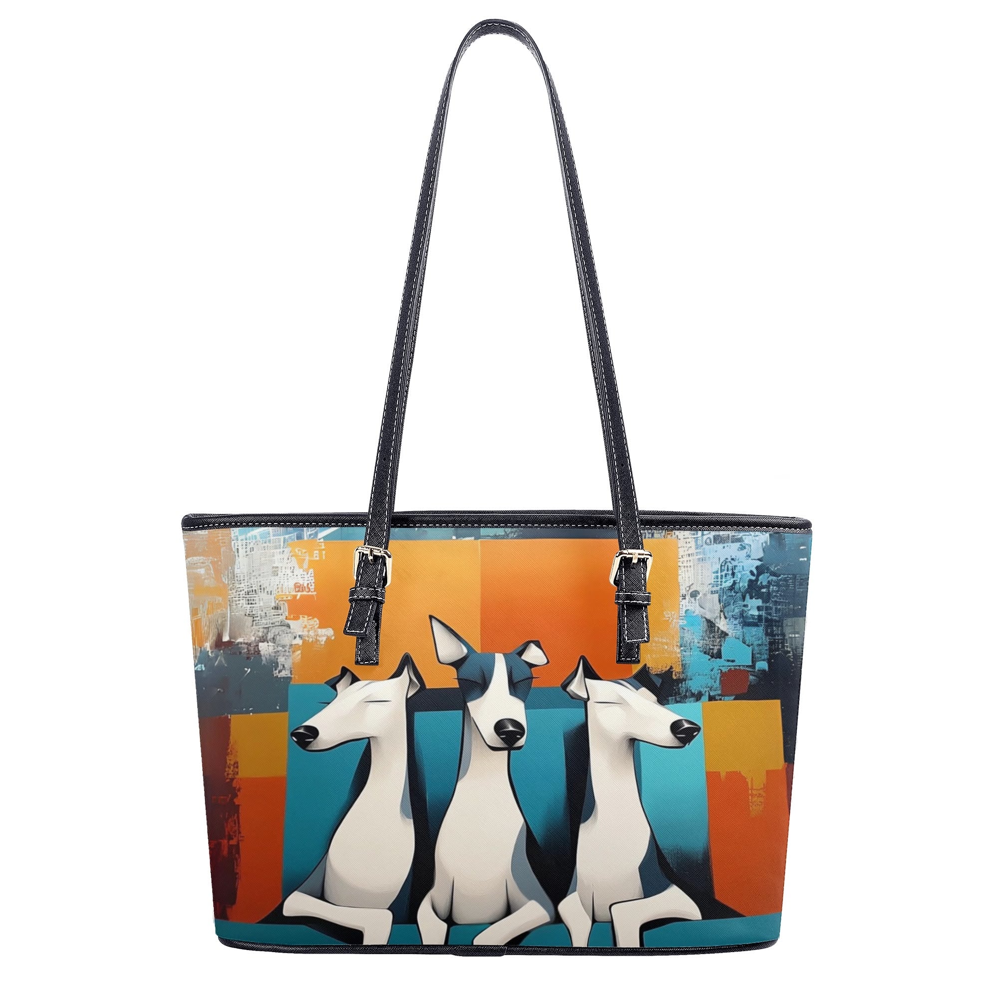 Three Lounging Ladies Edgy Artistic Dog Art Zipper Handbag