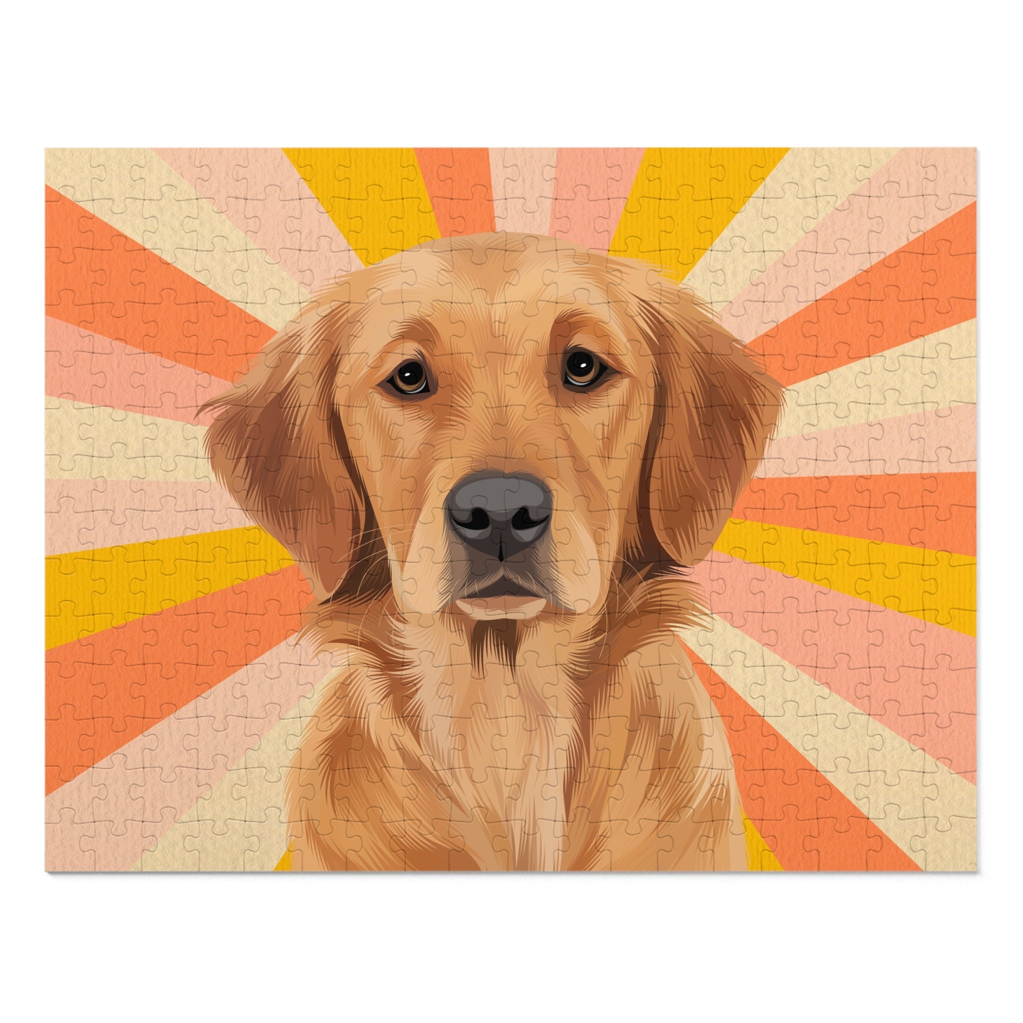 Dog Portrait Jigsaw Puzzle (30, 110, 252, 500,1000-Piece) | Sunburst - custom-dog-portrait-jigsaw-puzzle-30-110-252-500-1000-sunburst