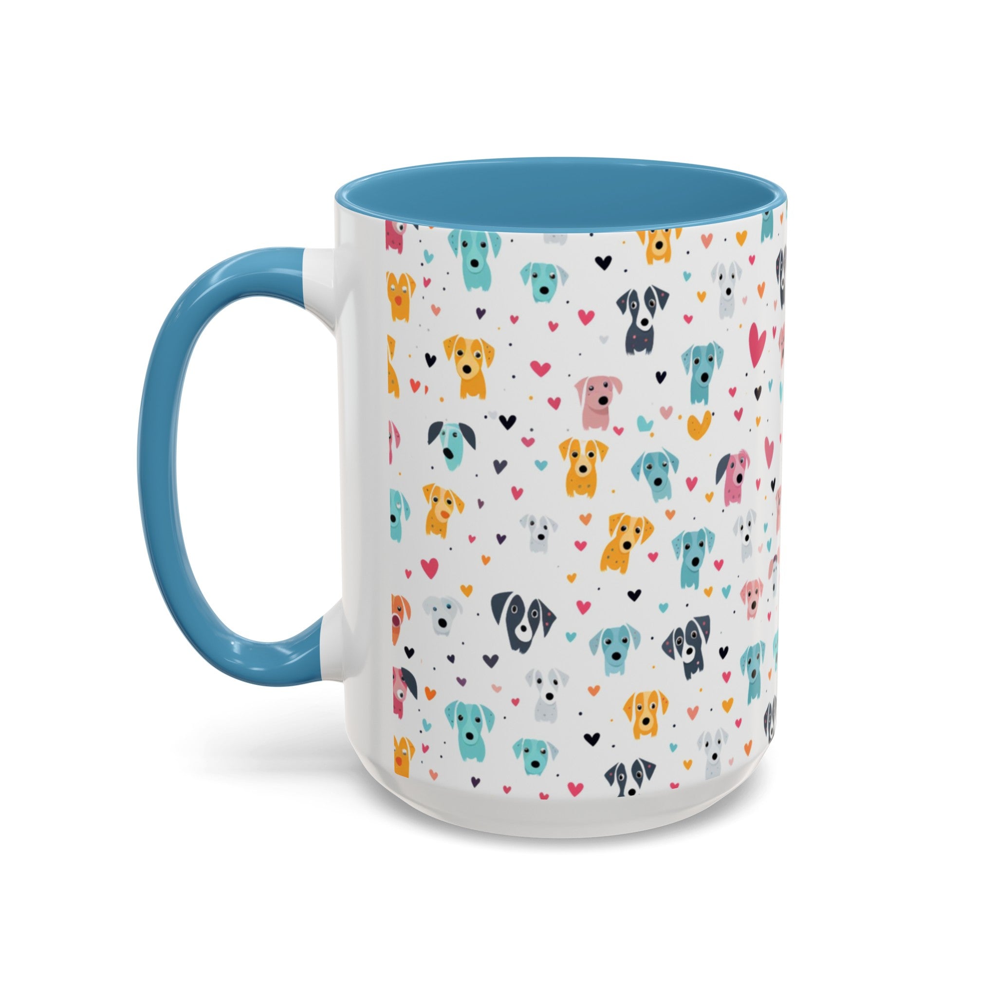 Hearts n' Pups Dog Themed Ceramic Coffee or Tea Mug - hearts-n-pups-dog-themed-ceramic-coffee-or-tea-mug