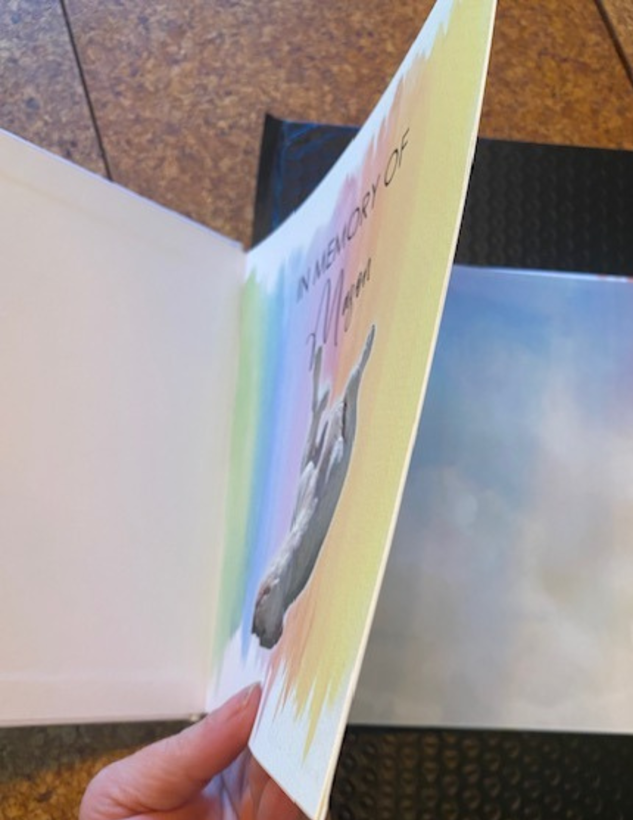 Hardcover Rainbow Bridge Dog Memorial Journal with Customized Photo Insert