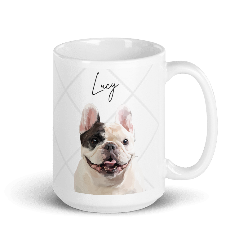 Dog Portrait Mug | Lattice - custom-dog-portrait-mug-lattice