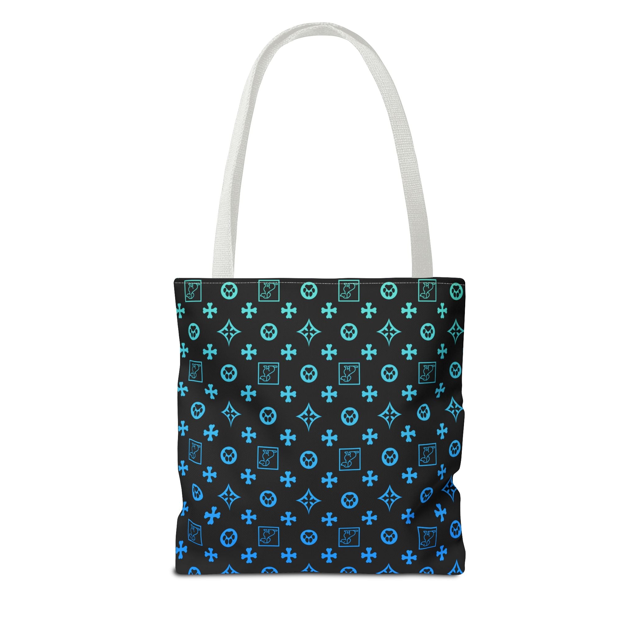 Dog Lover Motif Black Ombre Structured Poly Tote - dog-lover-motif-black-ombre-structured-poly-tote