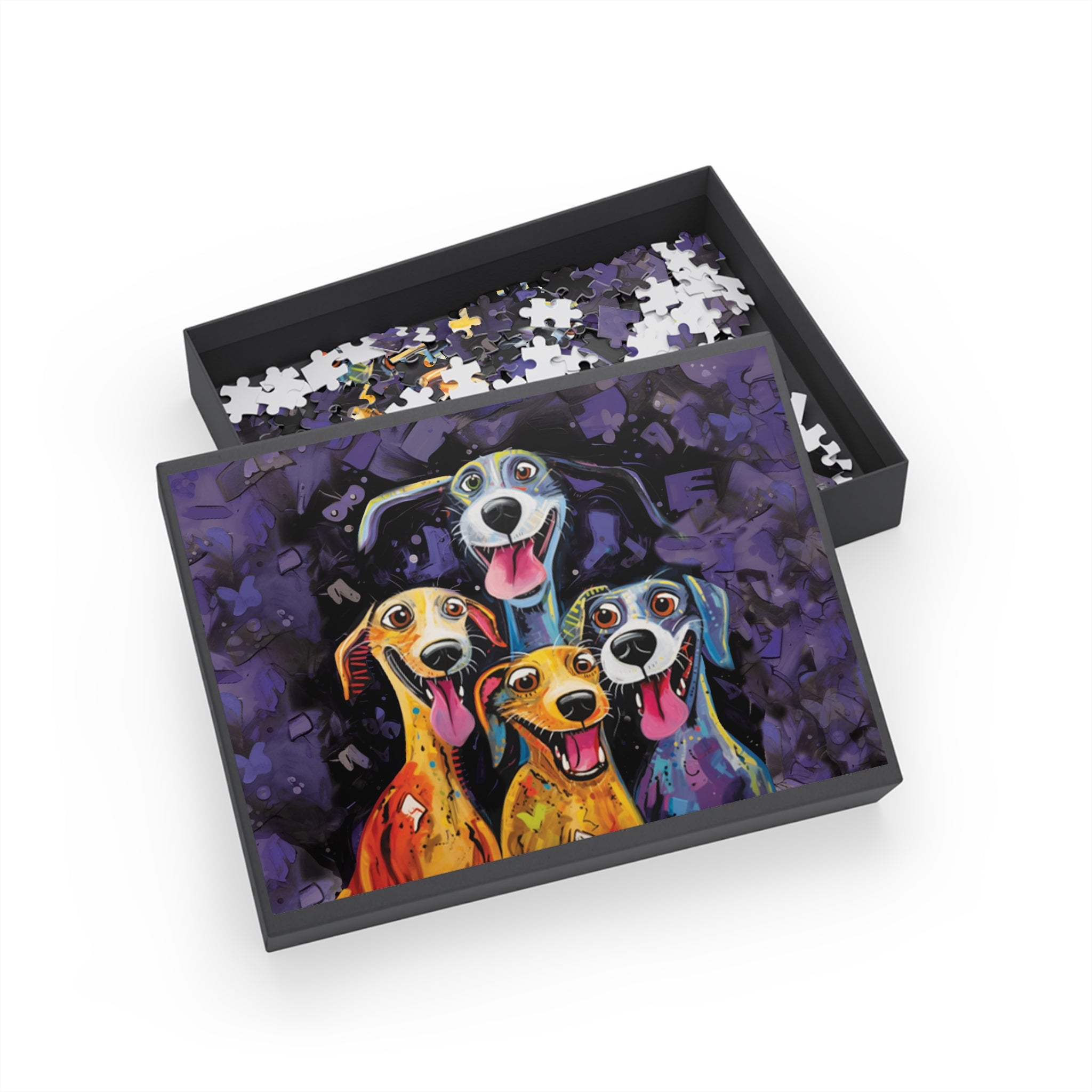 Cookie Time Happy Whimsical Original Dog Art Jigsaw Puzzle + Matching Gift Box - cookie-time-happy-whimsical-original-dog-art-jigsaw-puzzle-matching-gift-box