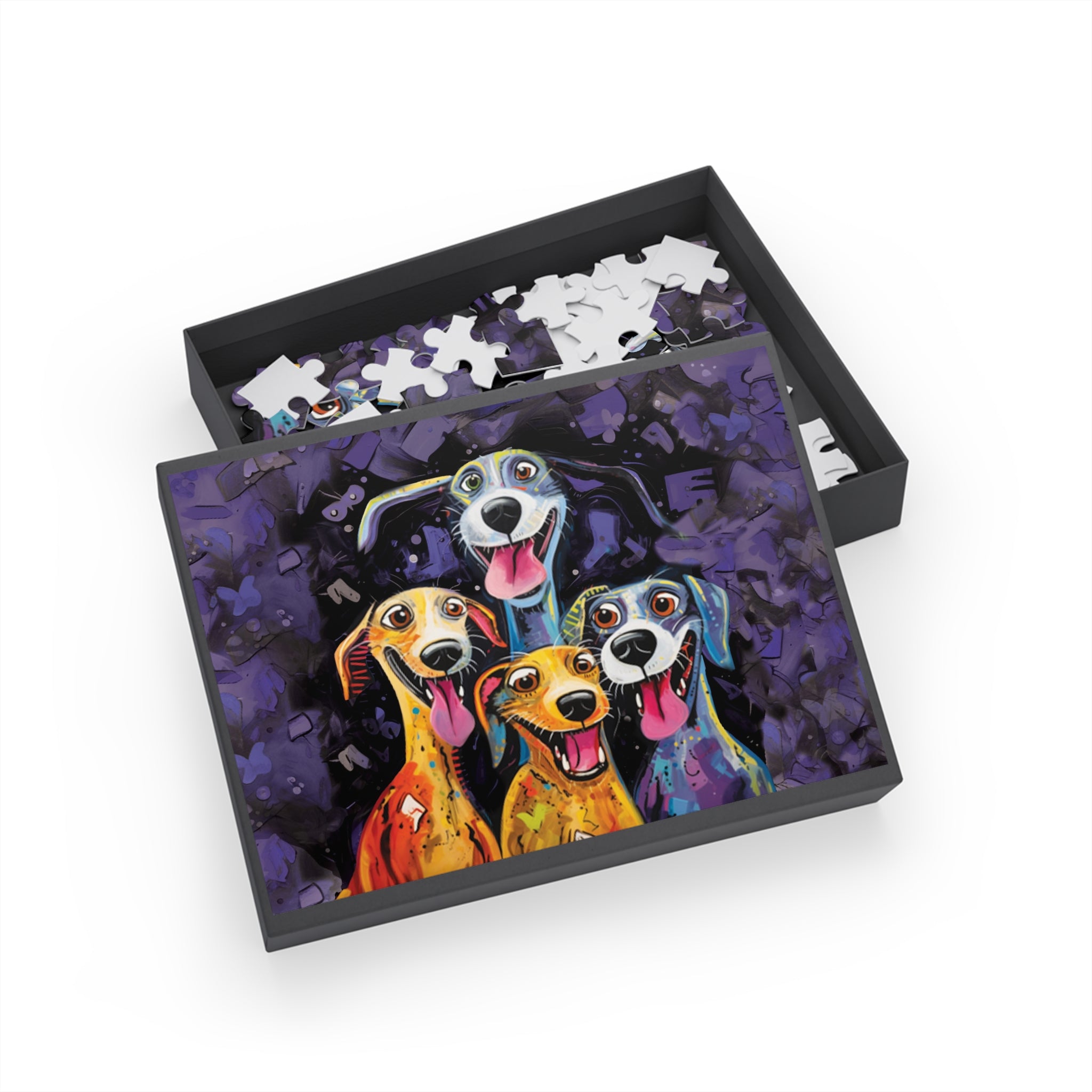 Cookie Time Happy Whimsical Original Dog Art Jigsaw Puzzle + Matching Gift Box - cookie-time-happy-whimsical-original-dog-art-jigsaw-puzzle-matching-gift-box