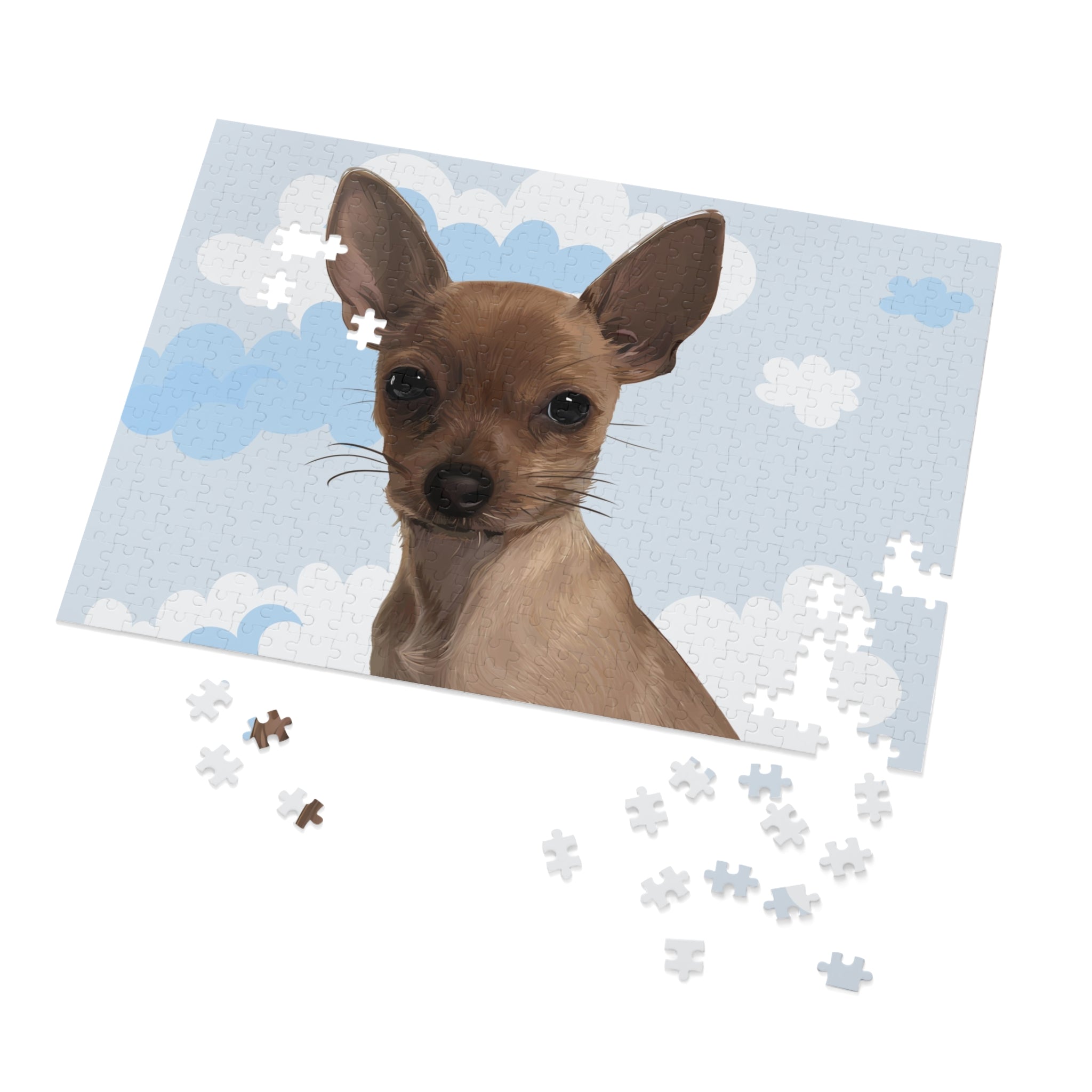 Dog Portrait Jigsaw Puzzle (30, 110, 252, 500,1000-Piece) | Cloudy Day - custom-dog-portrait-jigsaw-puzzle-30-110-252-500-1000-cloudy-day