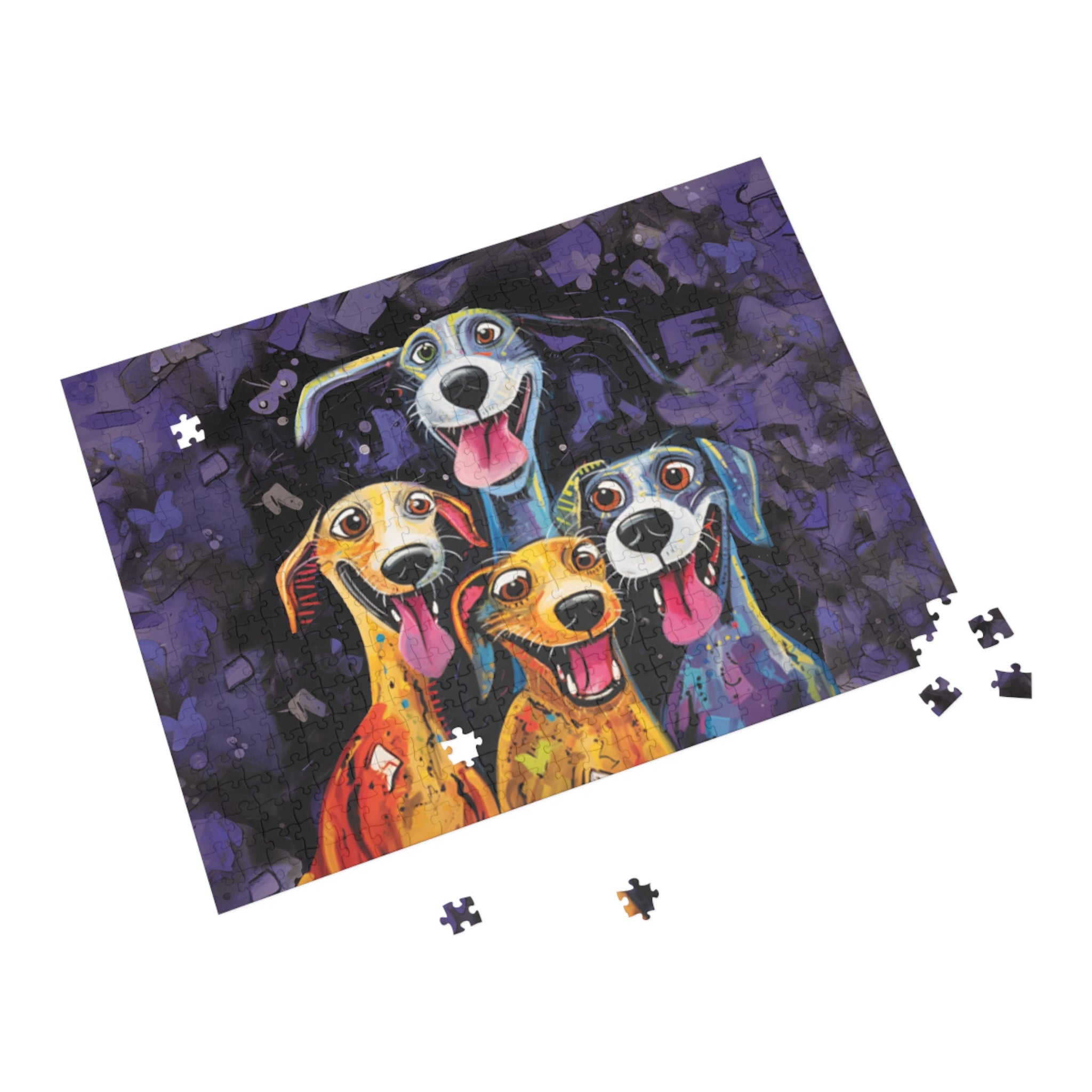 Cookie Time Happy Whimsical Original Dog Art Jigsaw Puzzle + Matching Gift Box - cookie-time-happy-whimsical-original-dog-art-jigsaw-puzzle-matching-gift-box