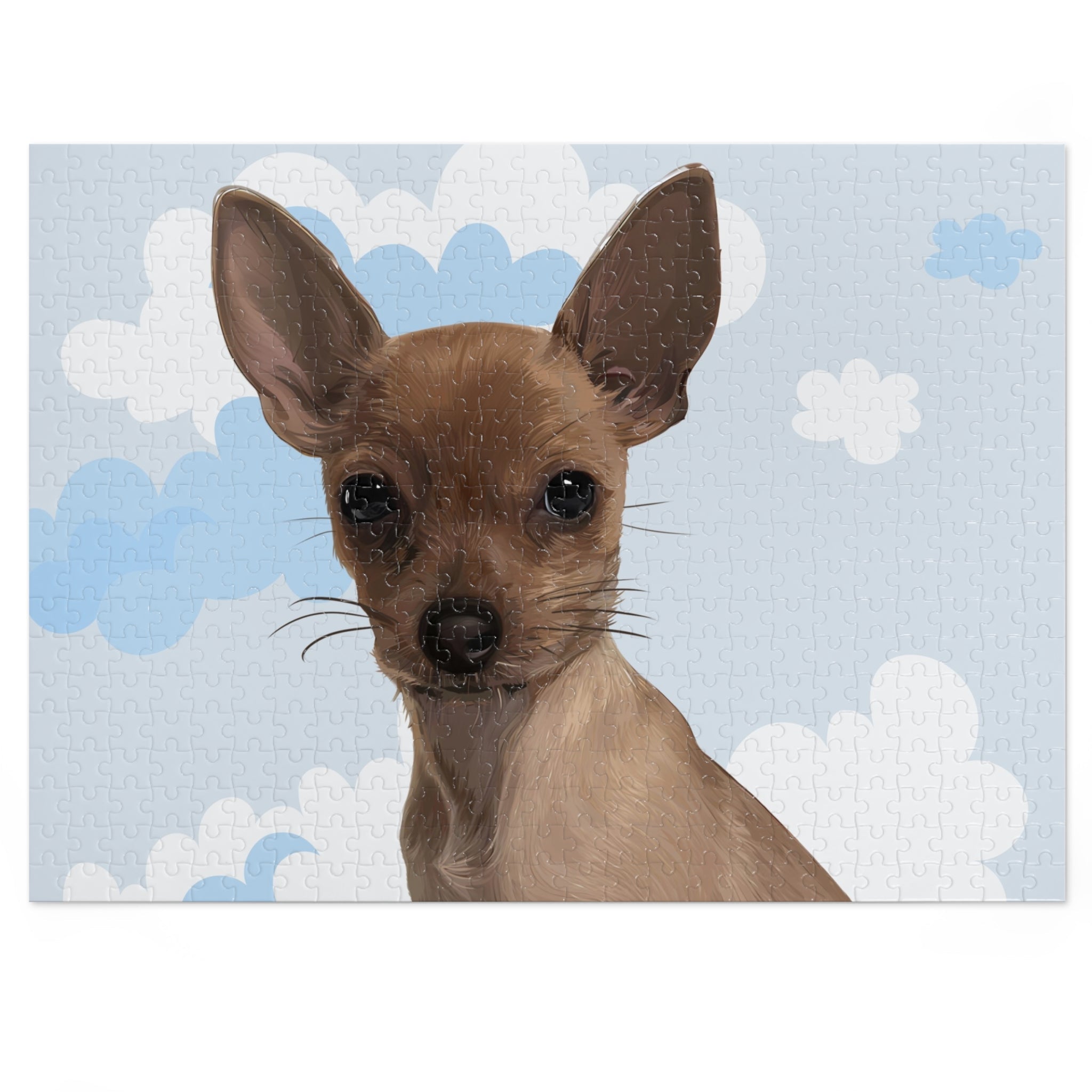 Dog Portrait Jigsaw Puzzle (30, 110, 252, 500,1000-Piece) | Cloudy Day - custom-dog-portrait-jigsaw-puzzle-30-110-252-500-1000-cloudy-day