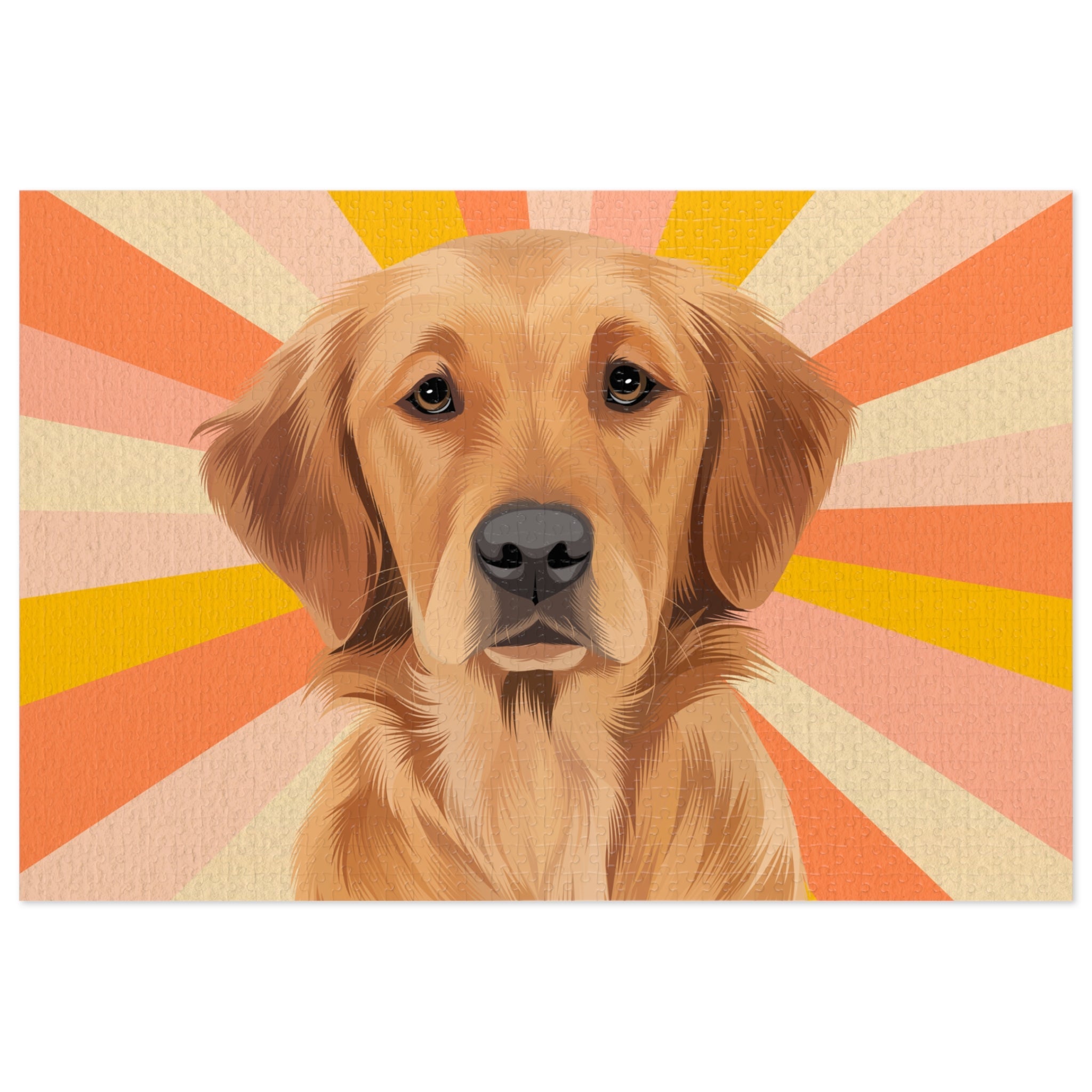 Dog Portrait Jigsaw Puzzle (30, 110, 252, 500,1000-Piece) | Sunburst - custom-dog-portrait-jigsaw-puzzle-30-110-252-500-1000-sunburst