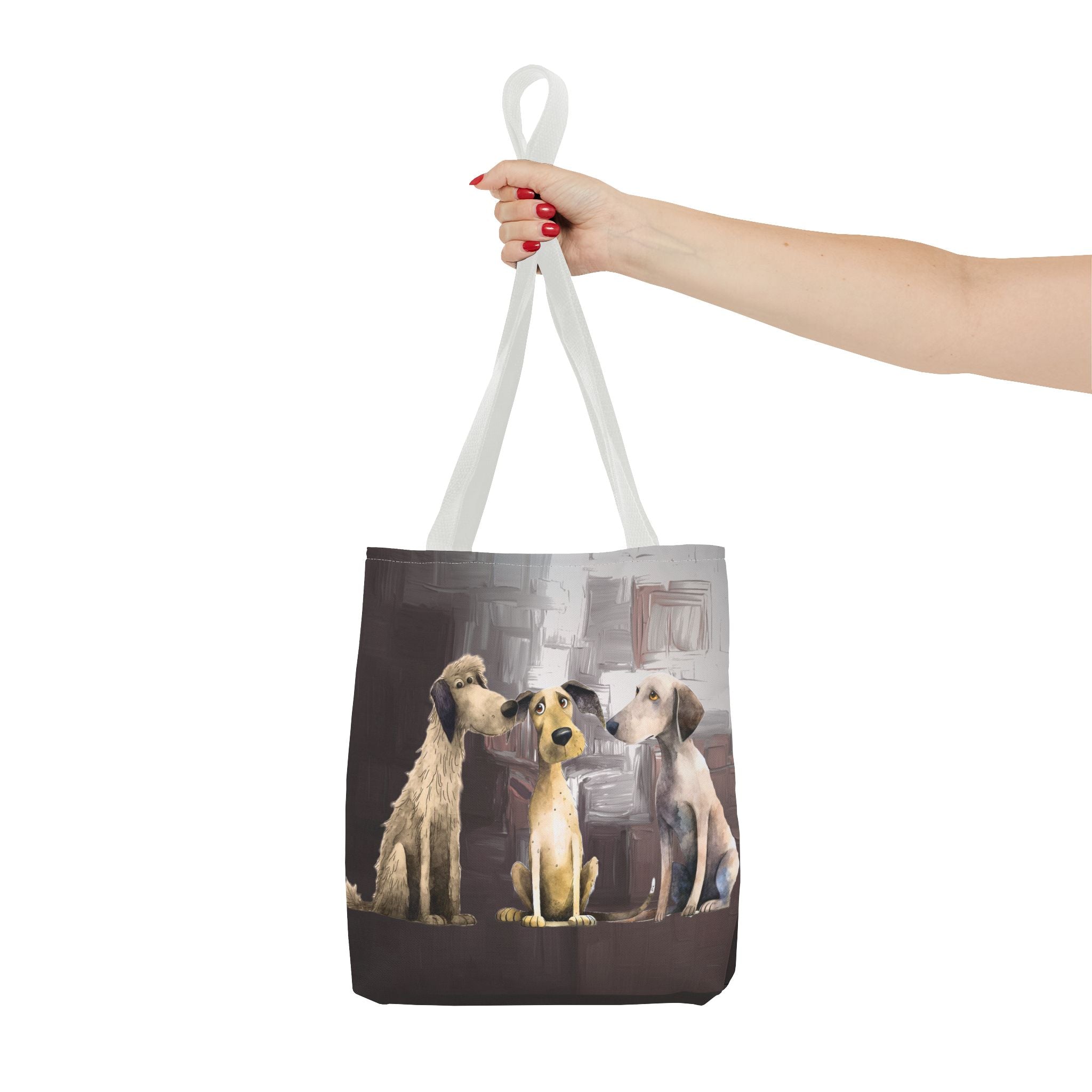 Puppy Pack Whimsical Dog Art Poly Tote