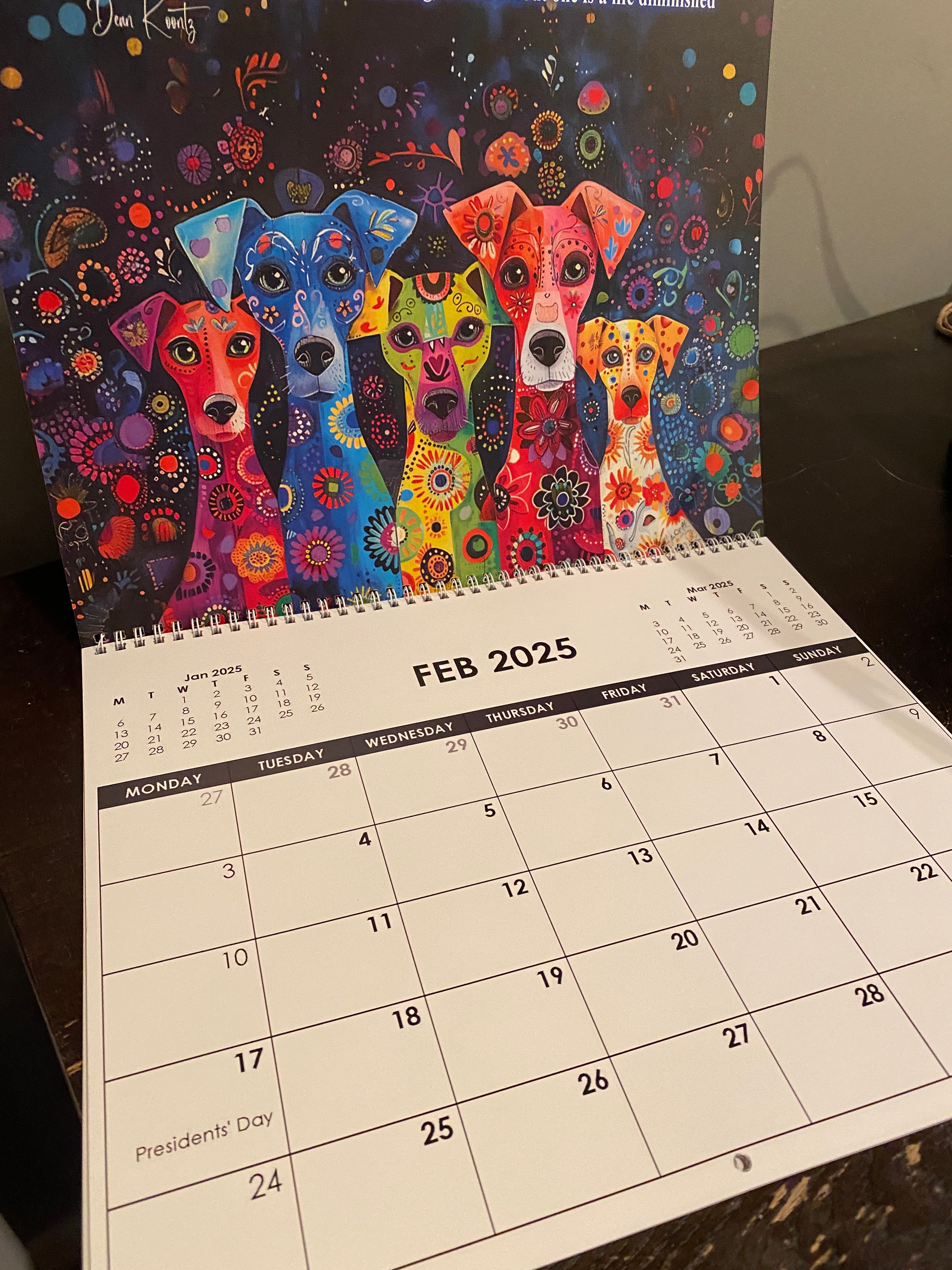 Pup Culture Designs' Own Original Dog Art Large 2025 Calendar