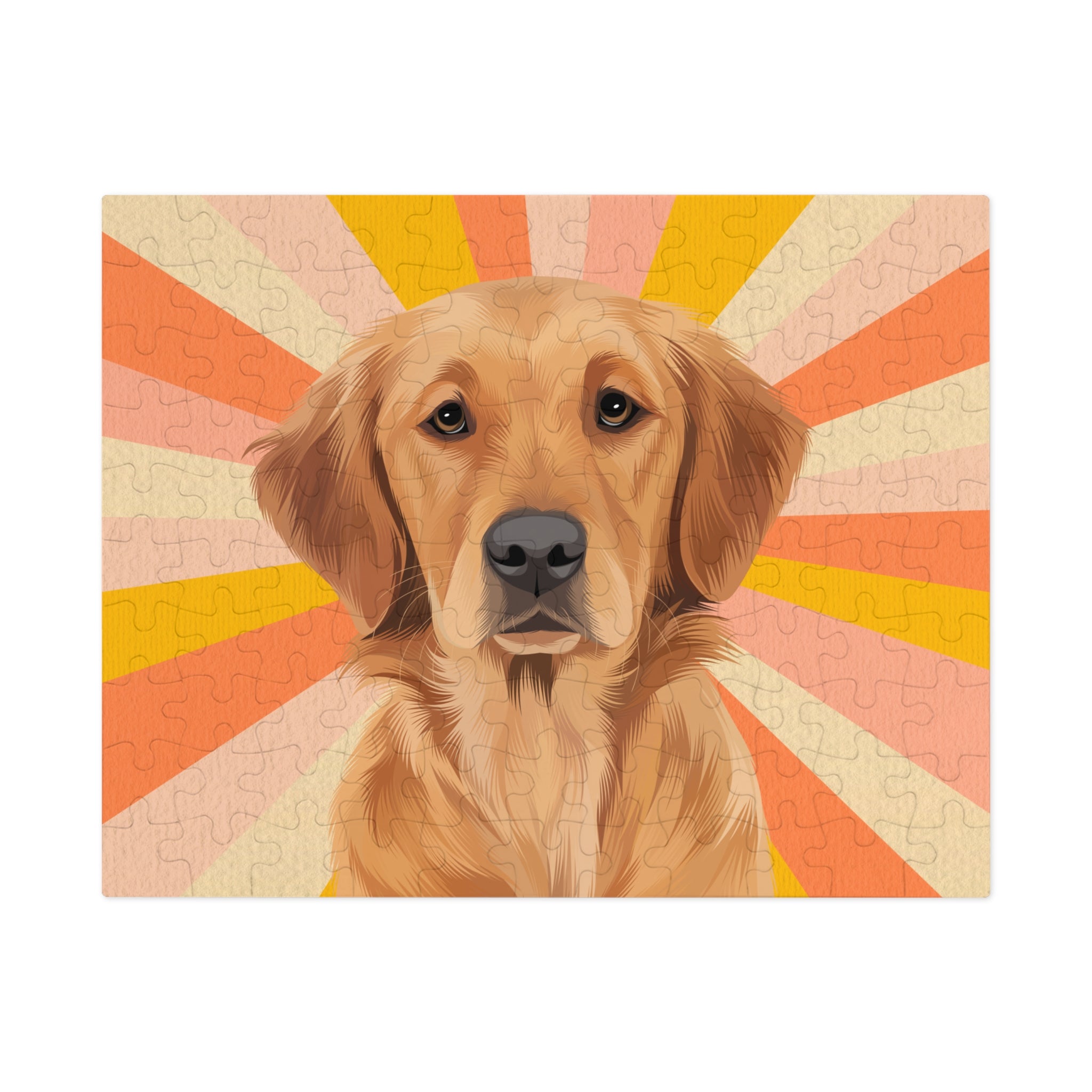 Dog Portrait Jigsaw Puzzle (30, 110, 252, 500,1000-Piece) | Sunburst - custom-dog-portrait-jigsaw-puzzle-30-110-252-500-1000-sunburst