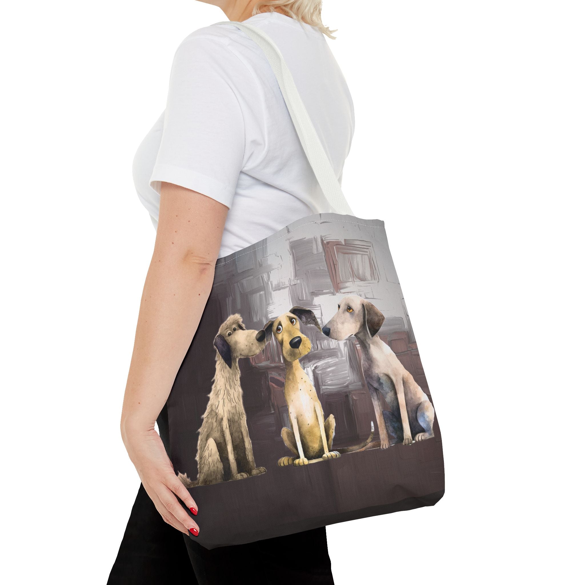 Puppy Pack Whimsical Dog Art Poly Tote