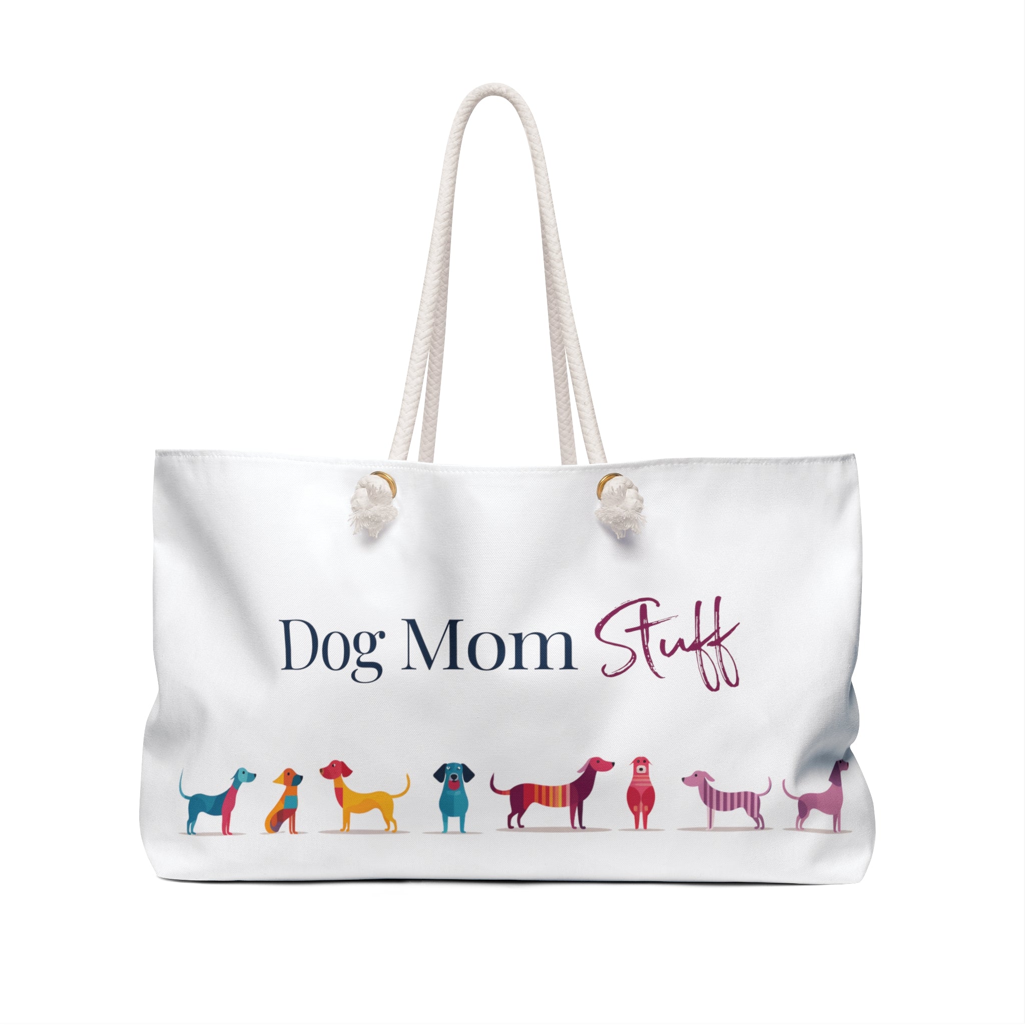 Dog Mom Stuff Weekender Bag | 6 Colors - dog-lover-dog-mom-stuff-weekender-tote-bag