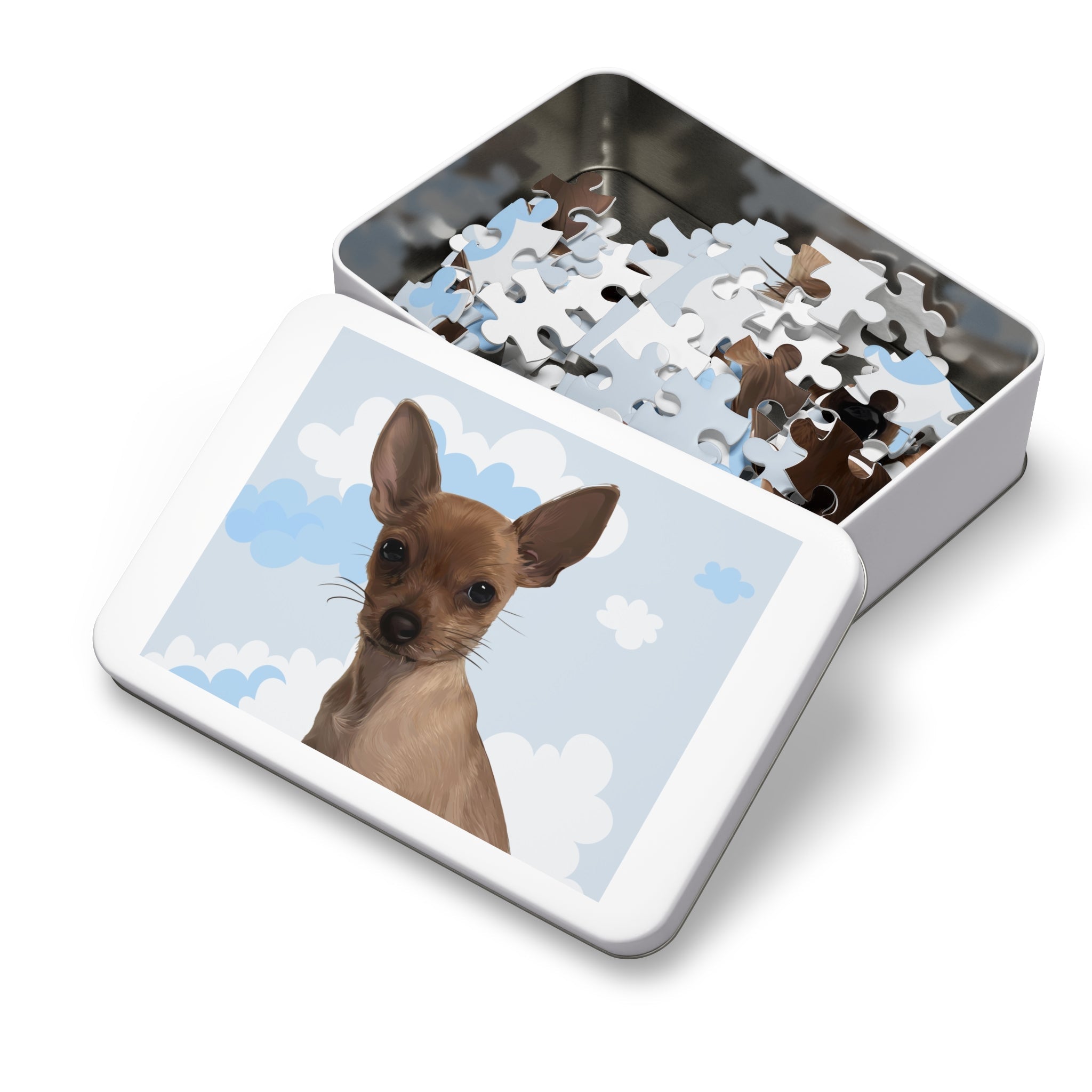 Dog Portrait Jigsaw Puzzle (30, 110, 252, 500,1000-Piece) | Cloudy Day - custom-dog-portrait-jigsaw-puzzle-30-110-252-500-1000-cloudy-day