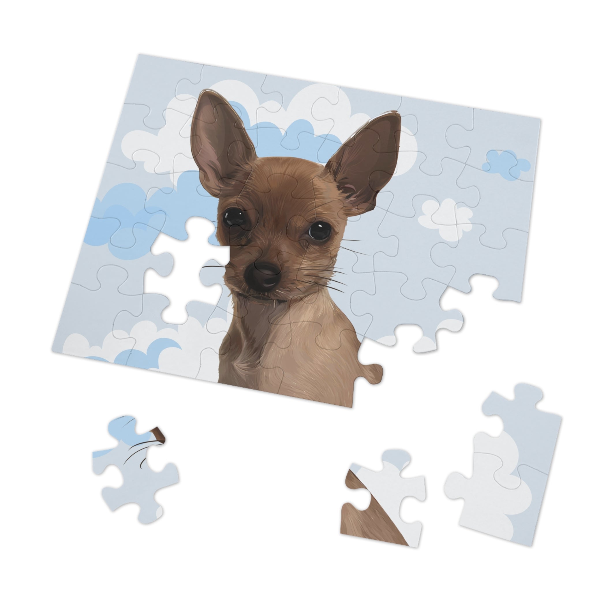 Dog Portrait Jigsaw Puzzle (30, 110, 252, 500,1000-Piece) | Cloudy Day - custom-dog-portrait-jigsaw-puzzle-30-110-252-500-1000-cloudy-day