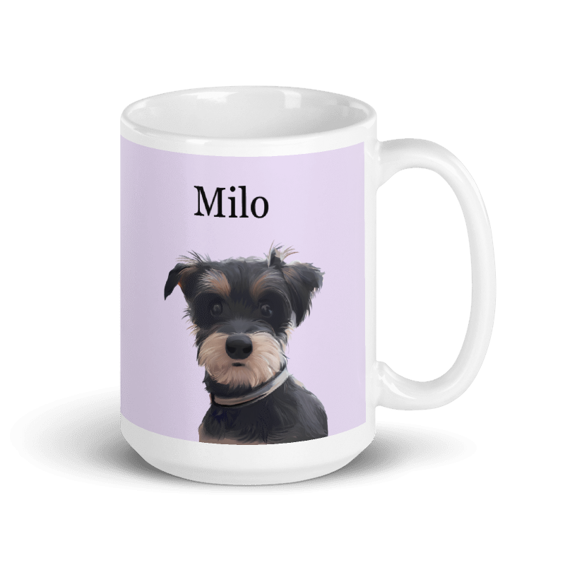 Dog Portrait Mug | Lilac - custom-dog-portrait-mug-lilac