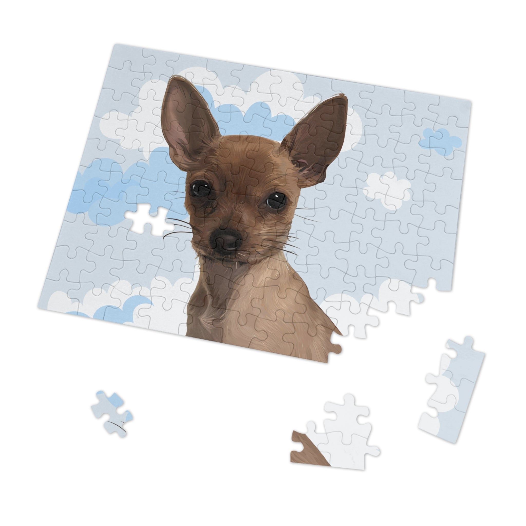 Dog Portrait Jigsaw Puzzle (30, 110, 252, 500,1000-Piece) | Cloudy Day - custom-dog-portrait-jigsaw-puzzle-30-110-252-500-1000-cloudy-day