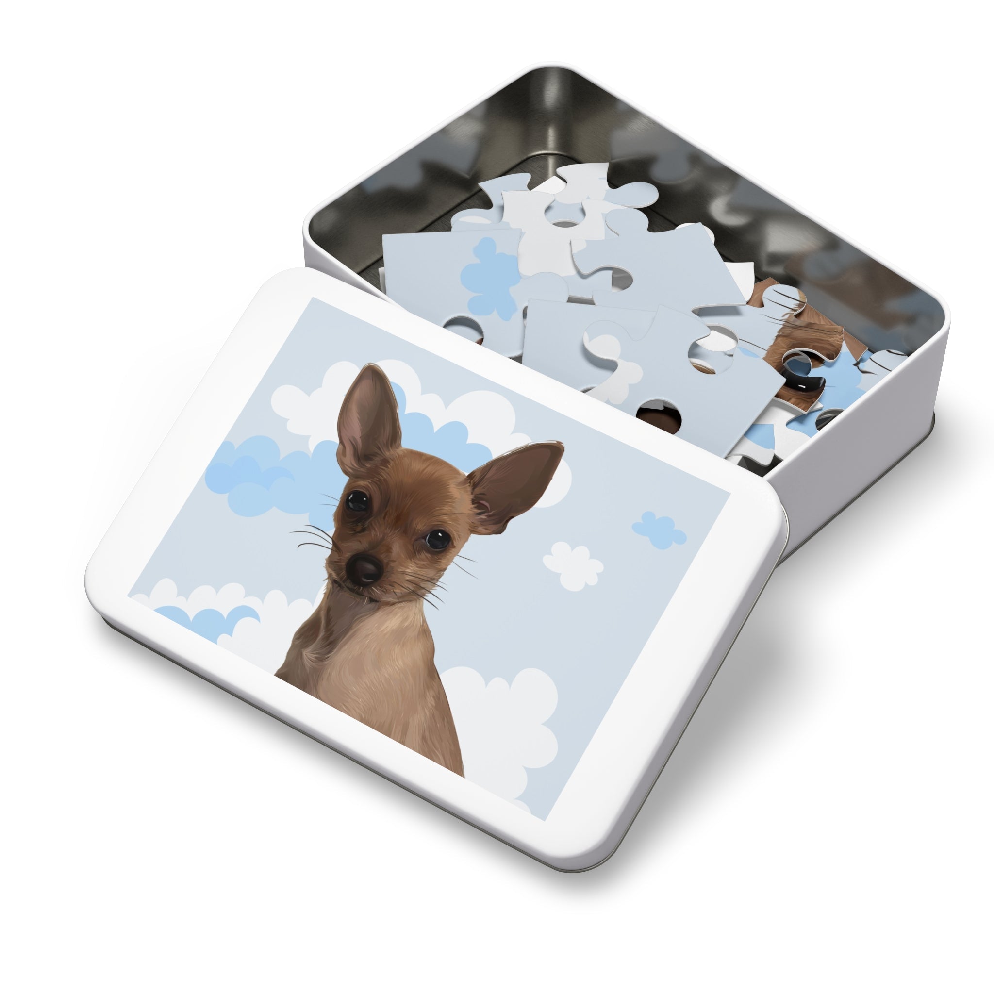 Dog Portrait Jigsaw Puzzle (30, 110, 252, 500,1000-Piece) | Cloudy Day - custom-dog-portrait-jigsaw-puzzle-30-110-252-500-1000-cloudy-day