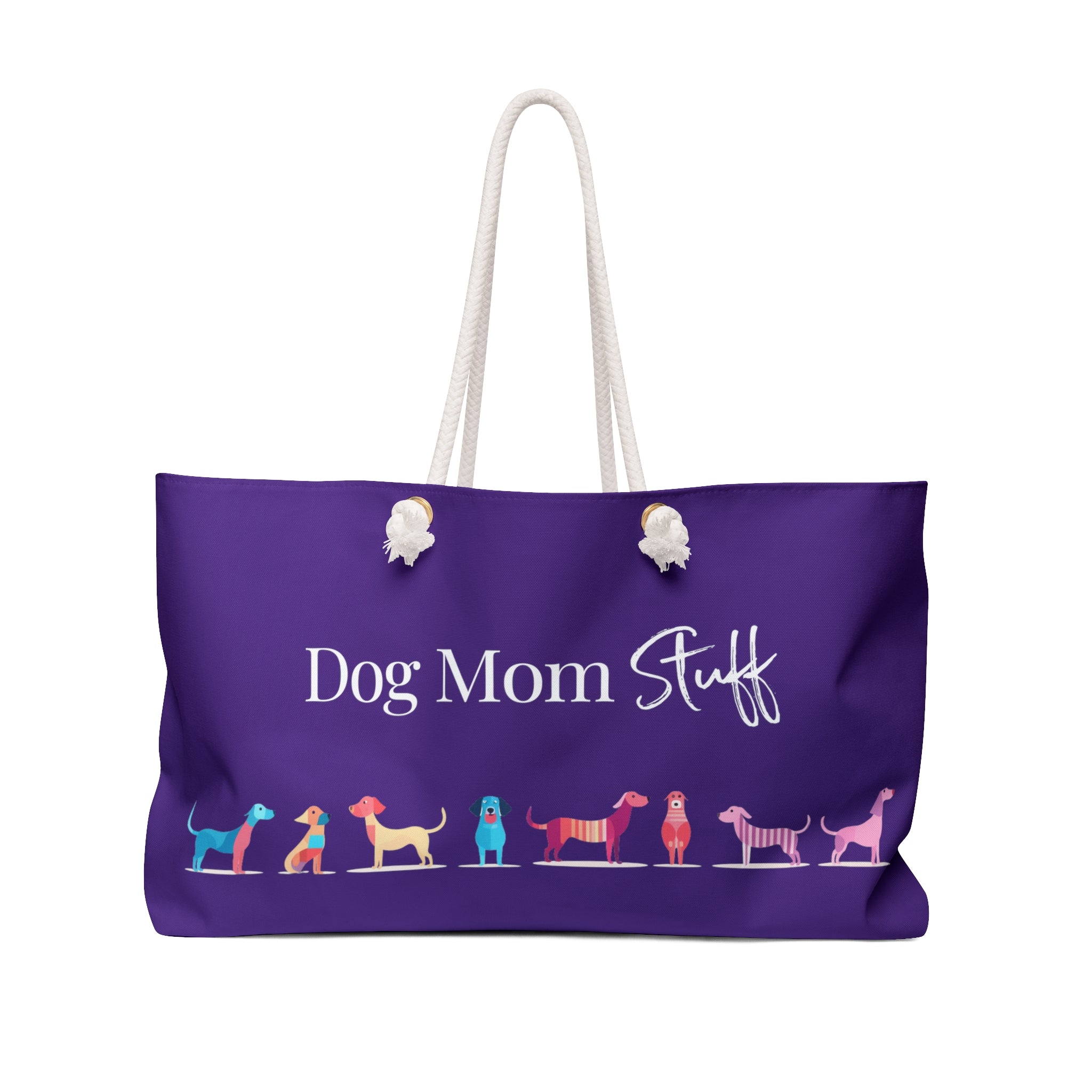 Dog Mom Stuff Weekender Bag | 6 Colors - dog-lover-dog-mom-stuff-weekender-tote-bag