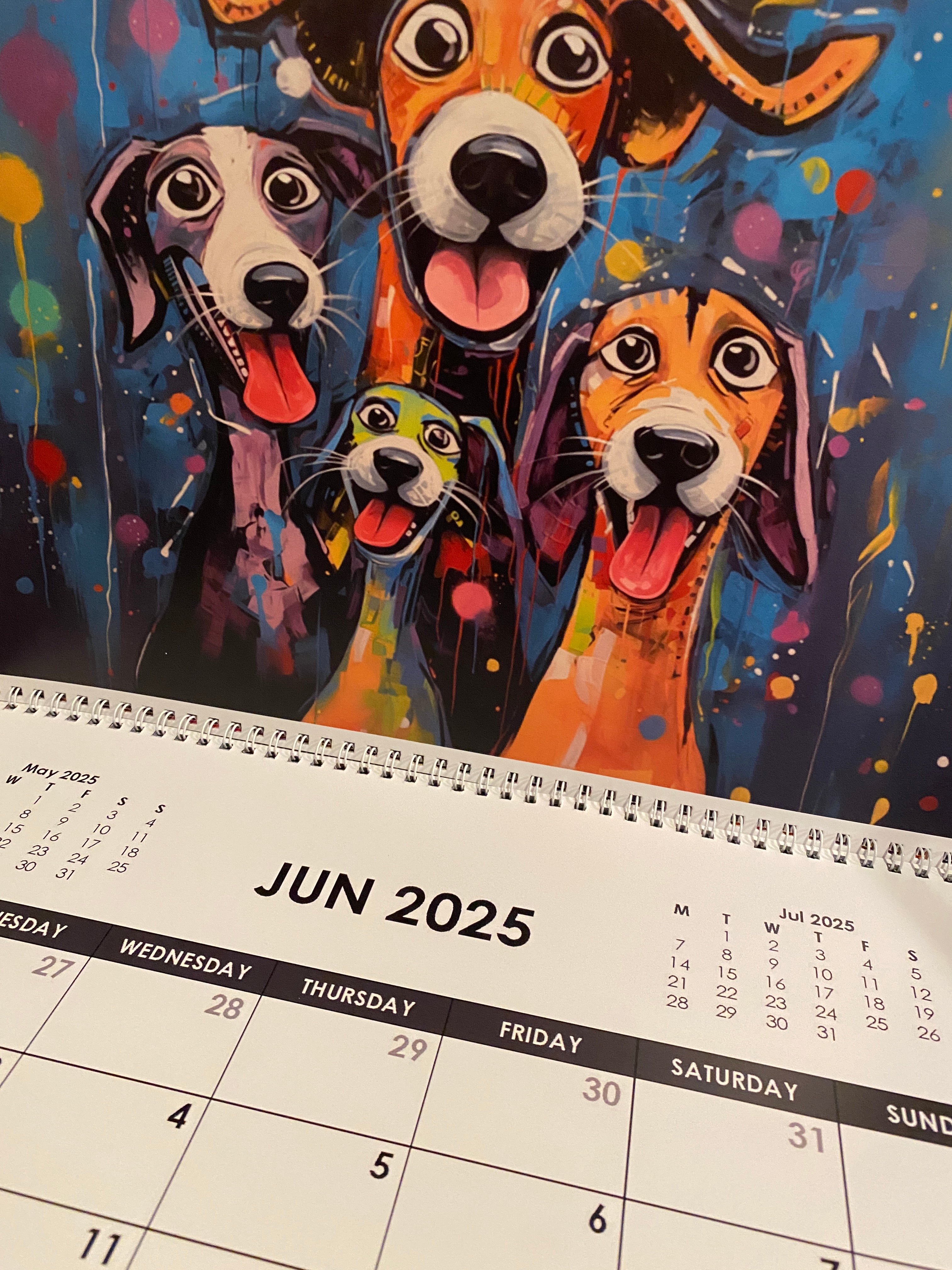 Pup Culture Designs' Own Original Dog Art Large 2025 Calendar