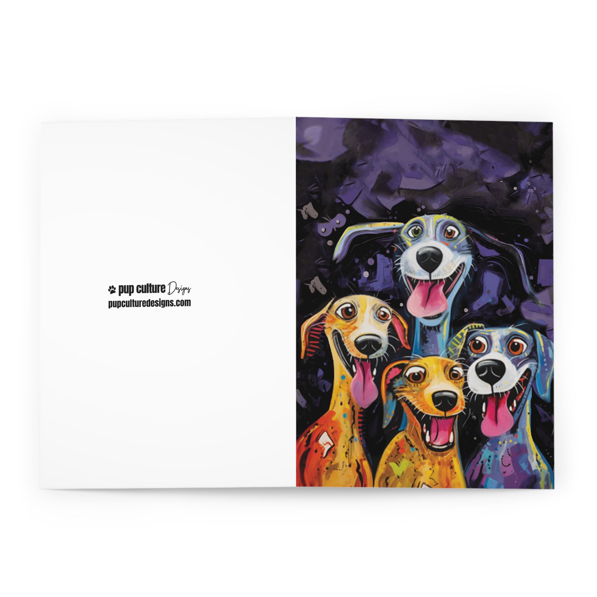 Cookie Time Whimsical Artist-Inspired Dog Art Greeting Card 5-Pak