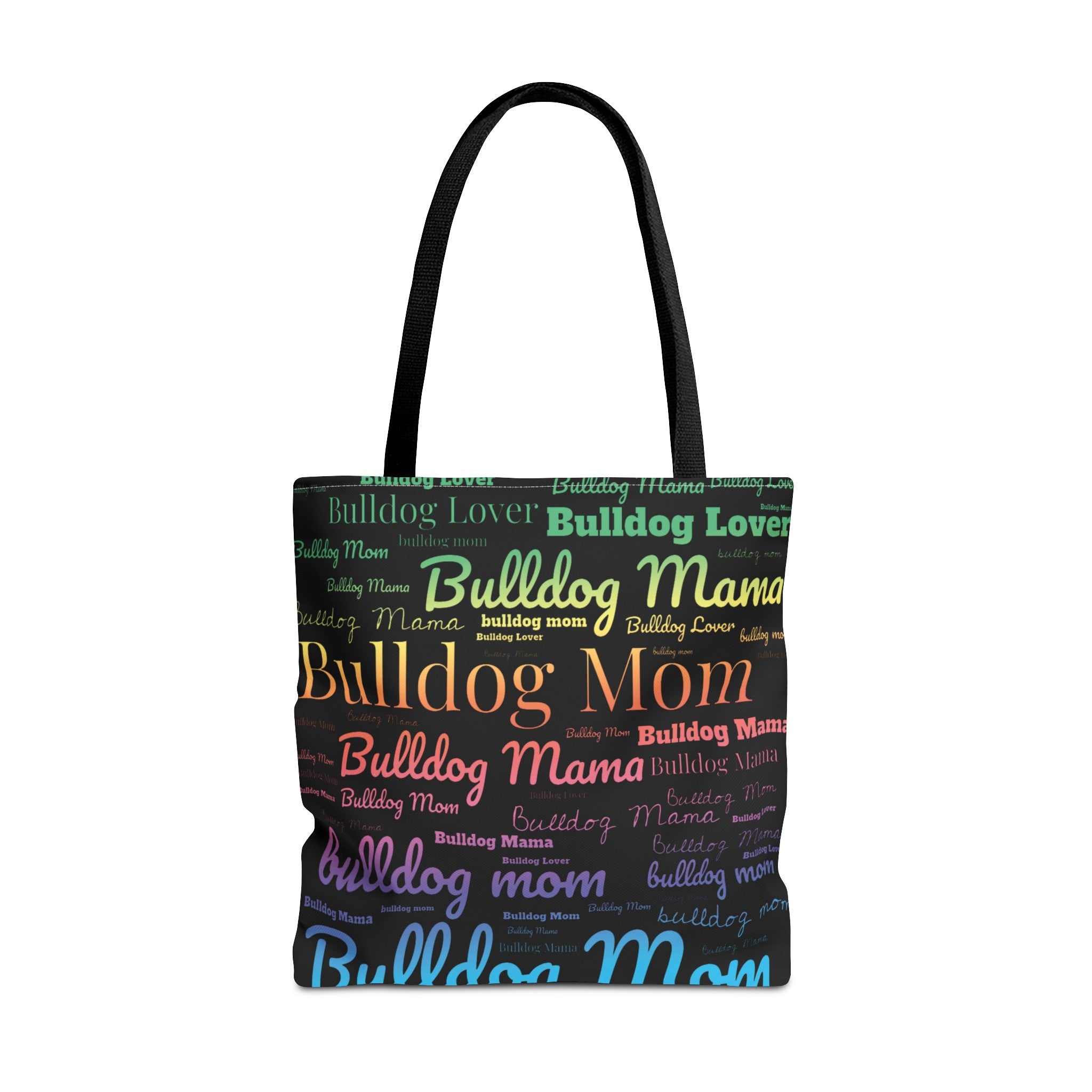 YOUR CHOICE OF Breed or Mix Dog Mom Pride Word Art Tote - custom-dog-breed-pride-ombre-canvas-tote