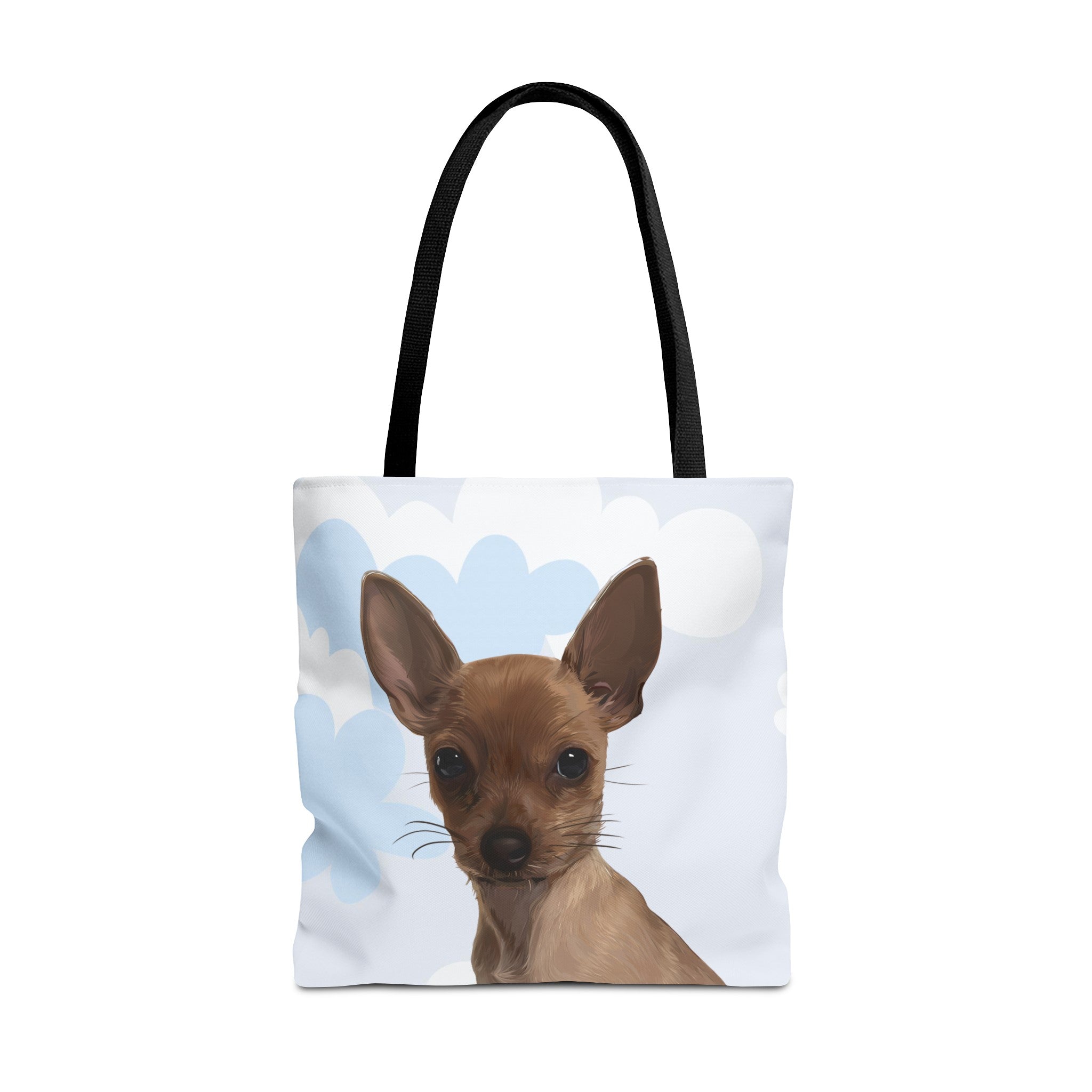 Custom Dog Portrait Tote bag | Cloudy Day - custom-dog-portrait-tote-bag-cloudy-day