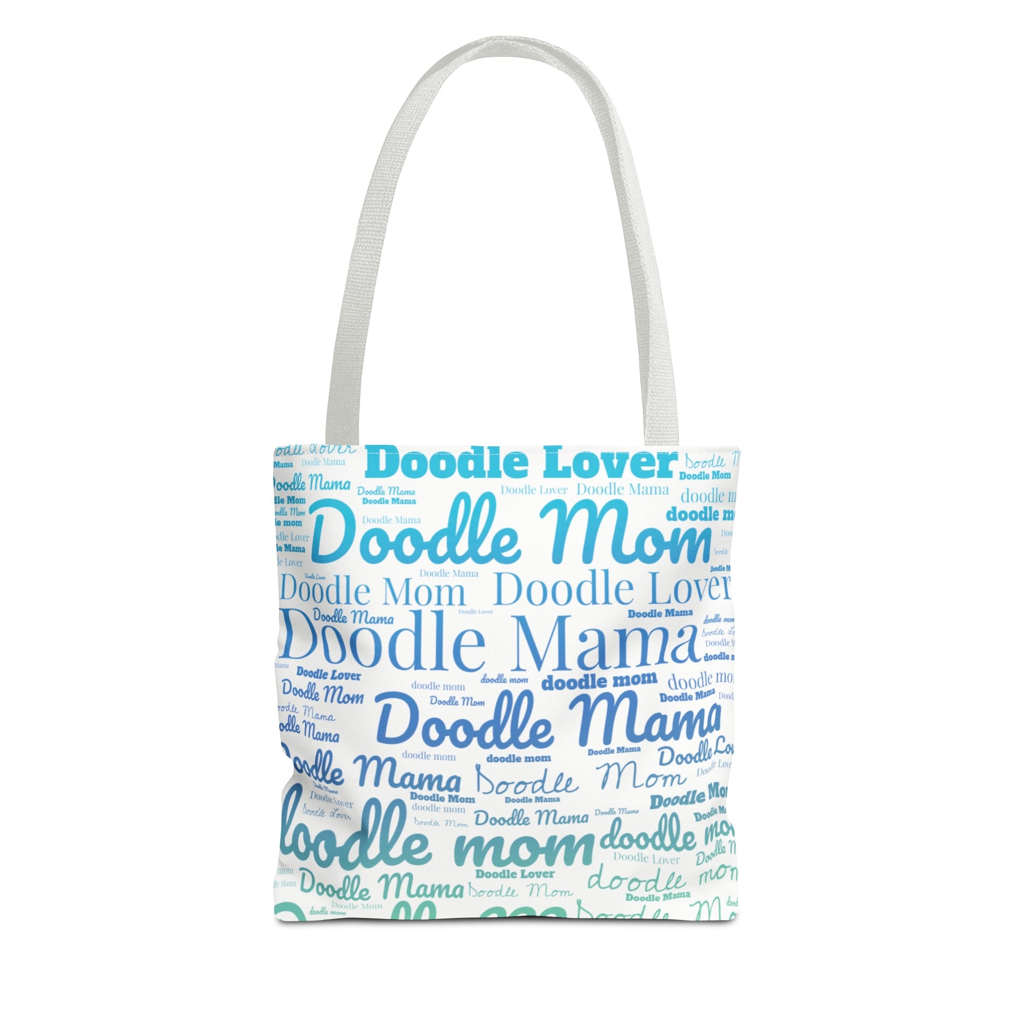 YOUR CHOICE OF Breed or Mix Dog Mom Pride Word Art Tote - custom-dog-breed-pride-ombre-canvas-tote