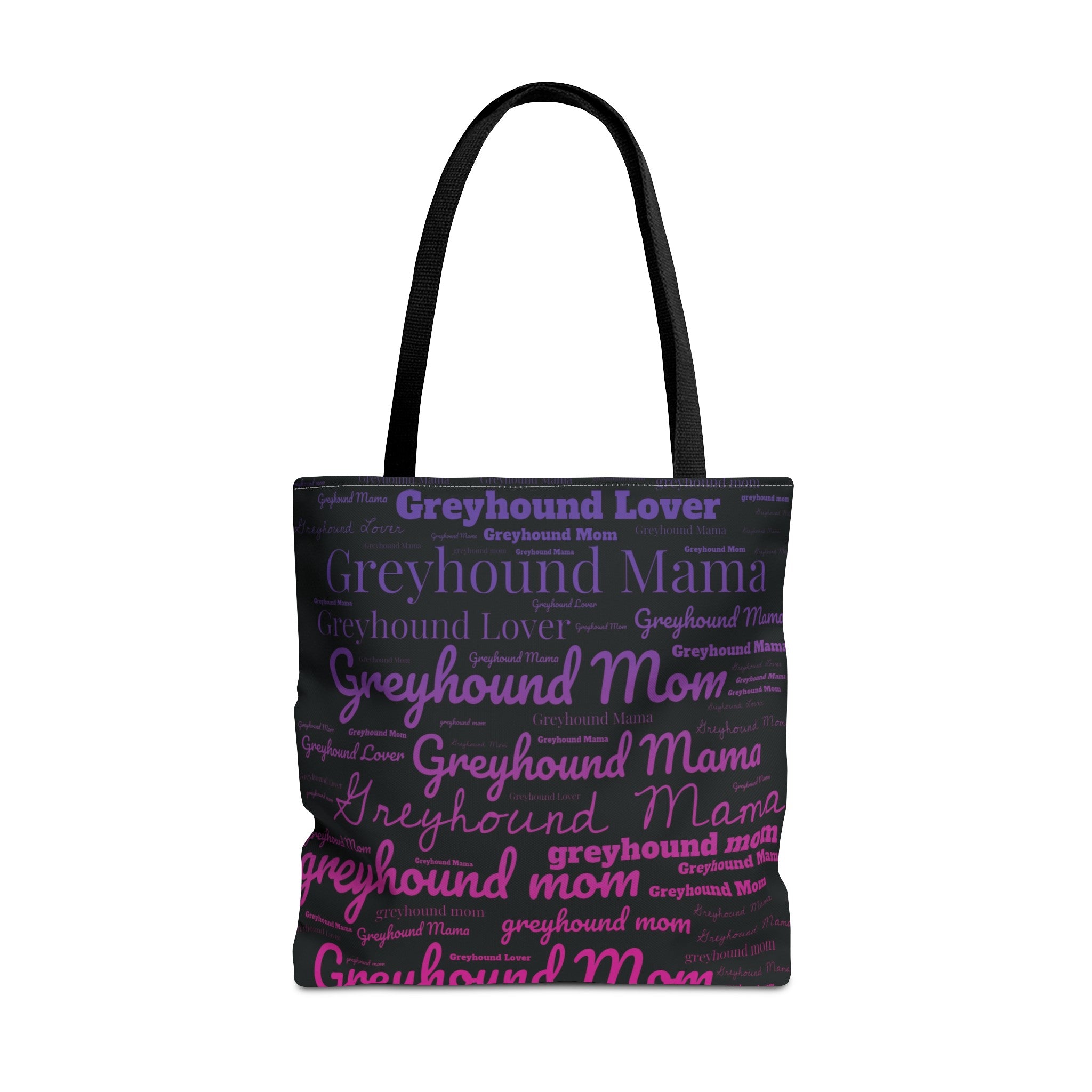 YOUR CHOICE OF Breed or Mix Dog Mom Pride Word Art Tote - custom-dog-breed-pride-ombre-canvas-tote