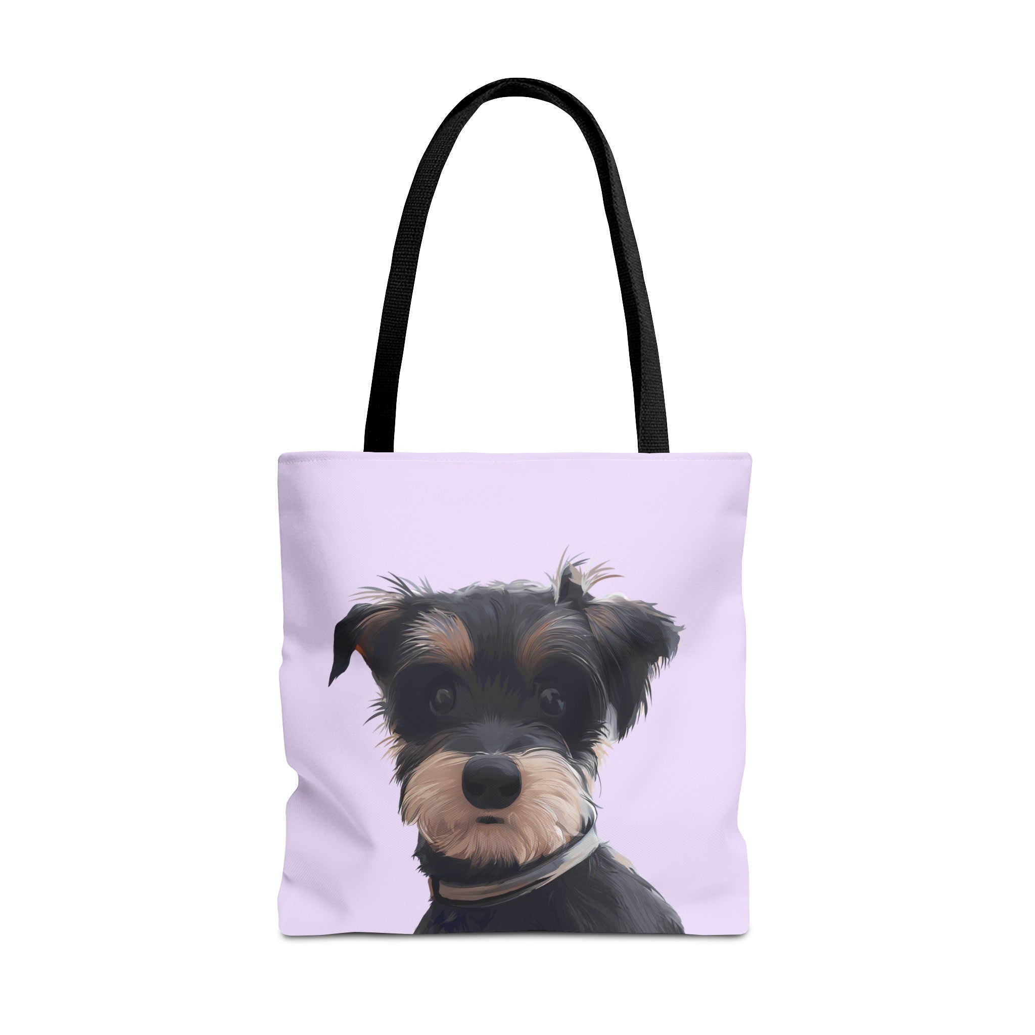 Custom Dog Portrait Tote bag | Lilac - custom-dog-portrait-tote-bag-lilac