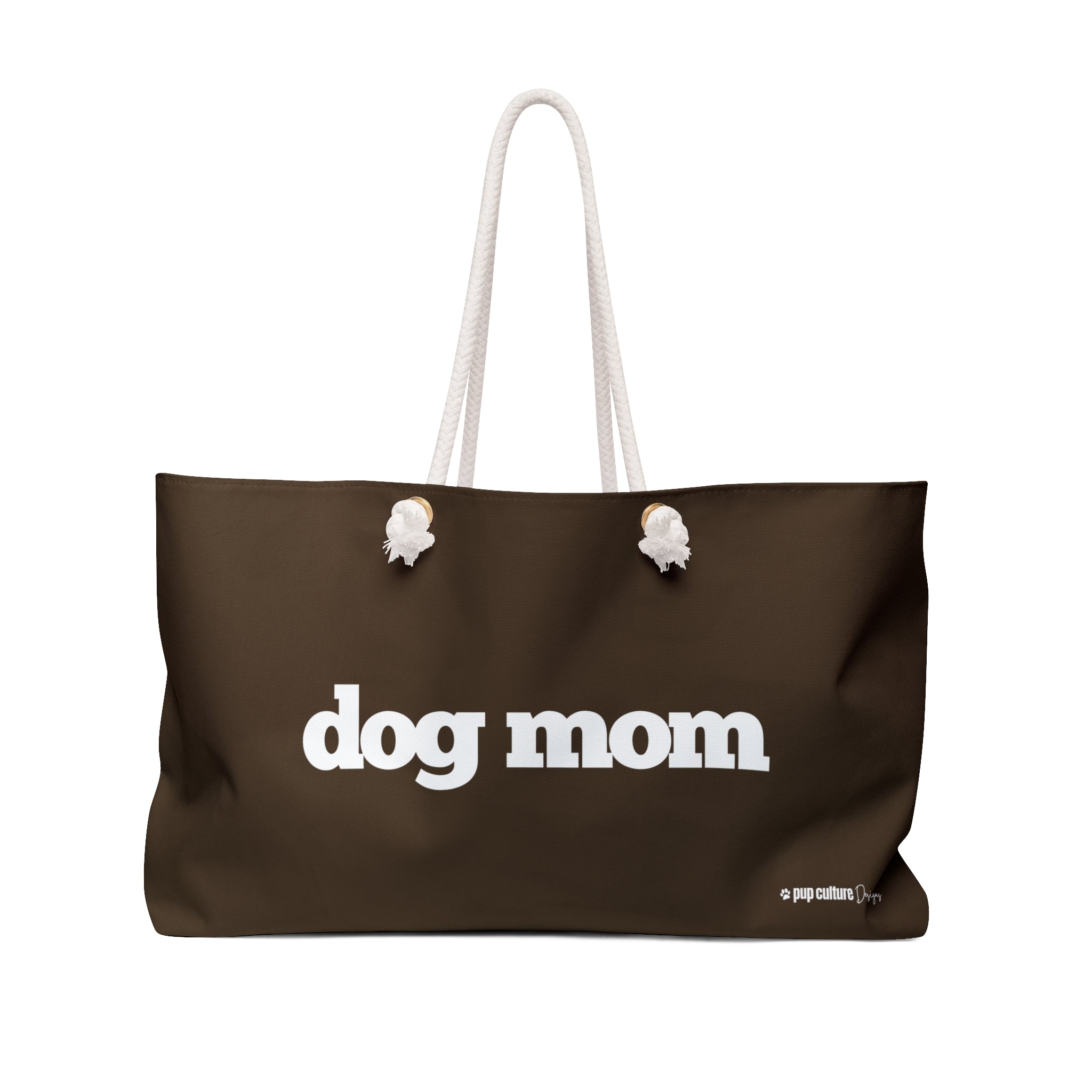 Dog Mom Double Sided Market Tote Bag | Neutral Colors - dog-mom-neutral-farmers-market-tote-bag