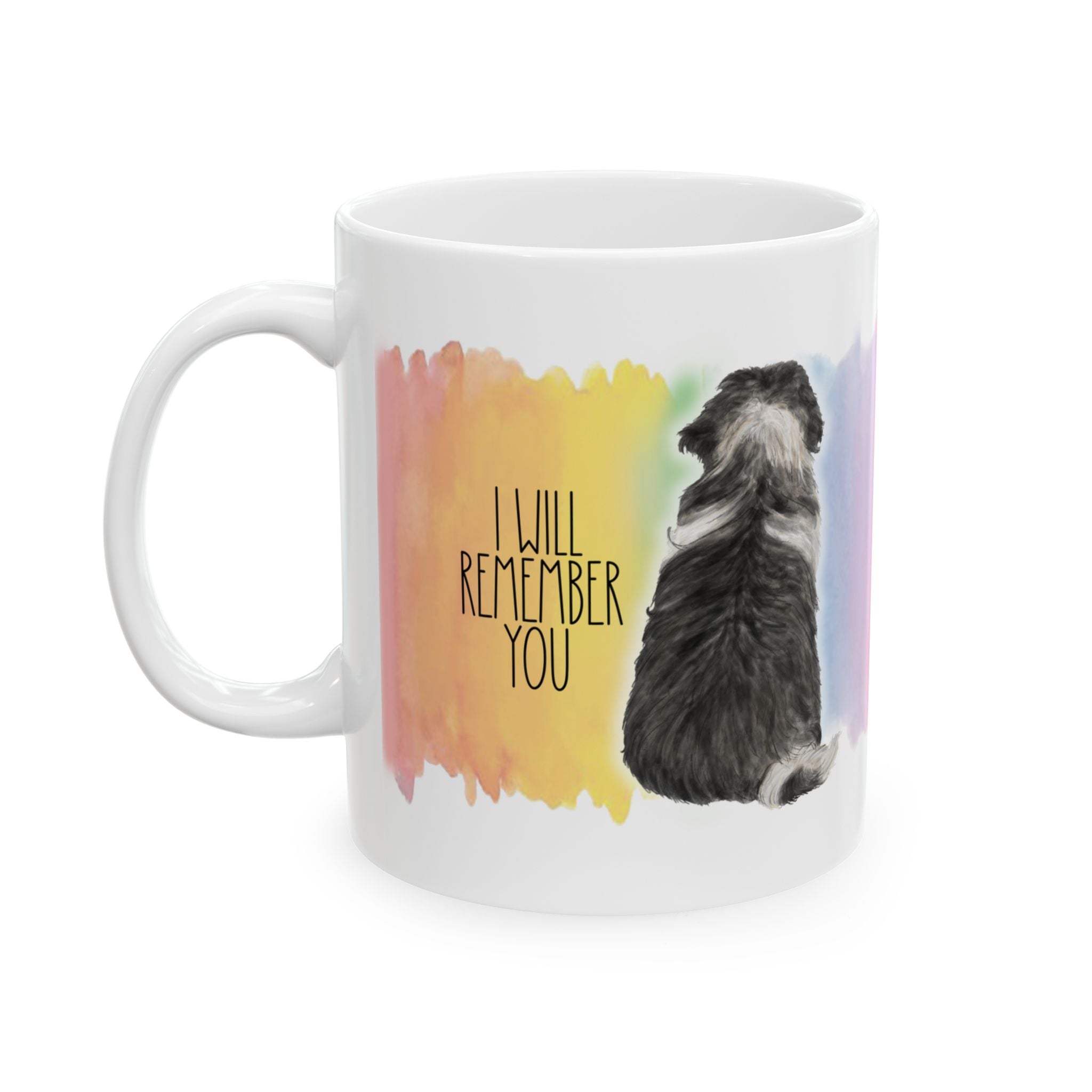 Custom Dog Breed Graphic Memorial Watercolor Rainbow Bridge Coffee Mug