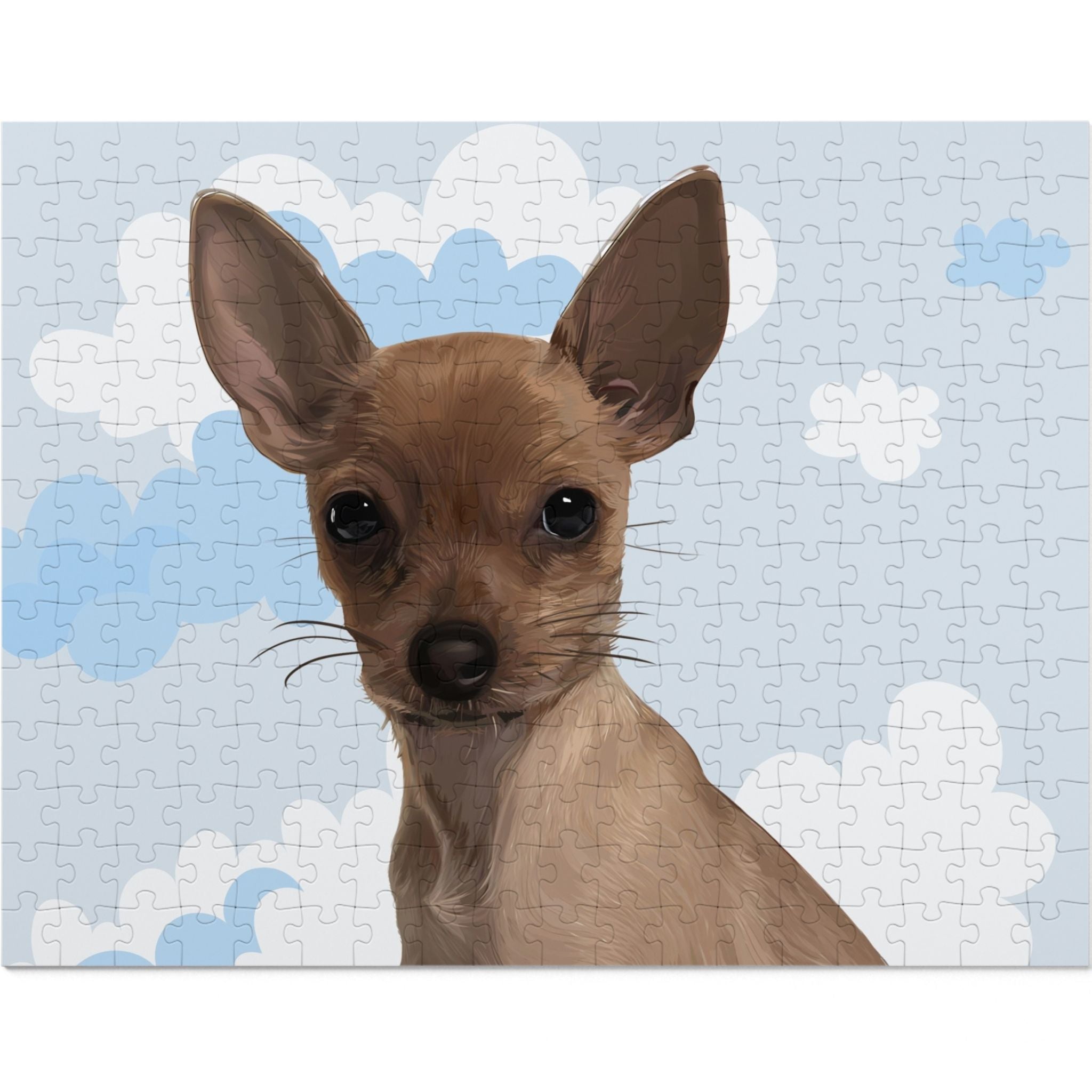 Dog Portrait Jigsaw Puzzle (30, 110, 252, 500,1000-Piece) | Cloudy Day - custom-dog-portrait-jigsaw-puzzle-30-110-252-500-1000-cloudy-day