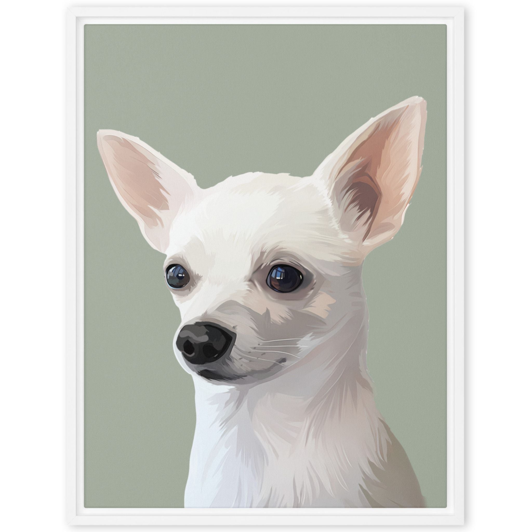 Modern Dog Portrait | Olive - custom-modern-dog-portrait-olive-green