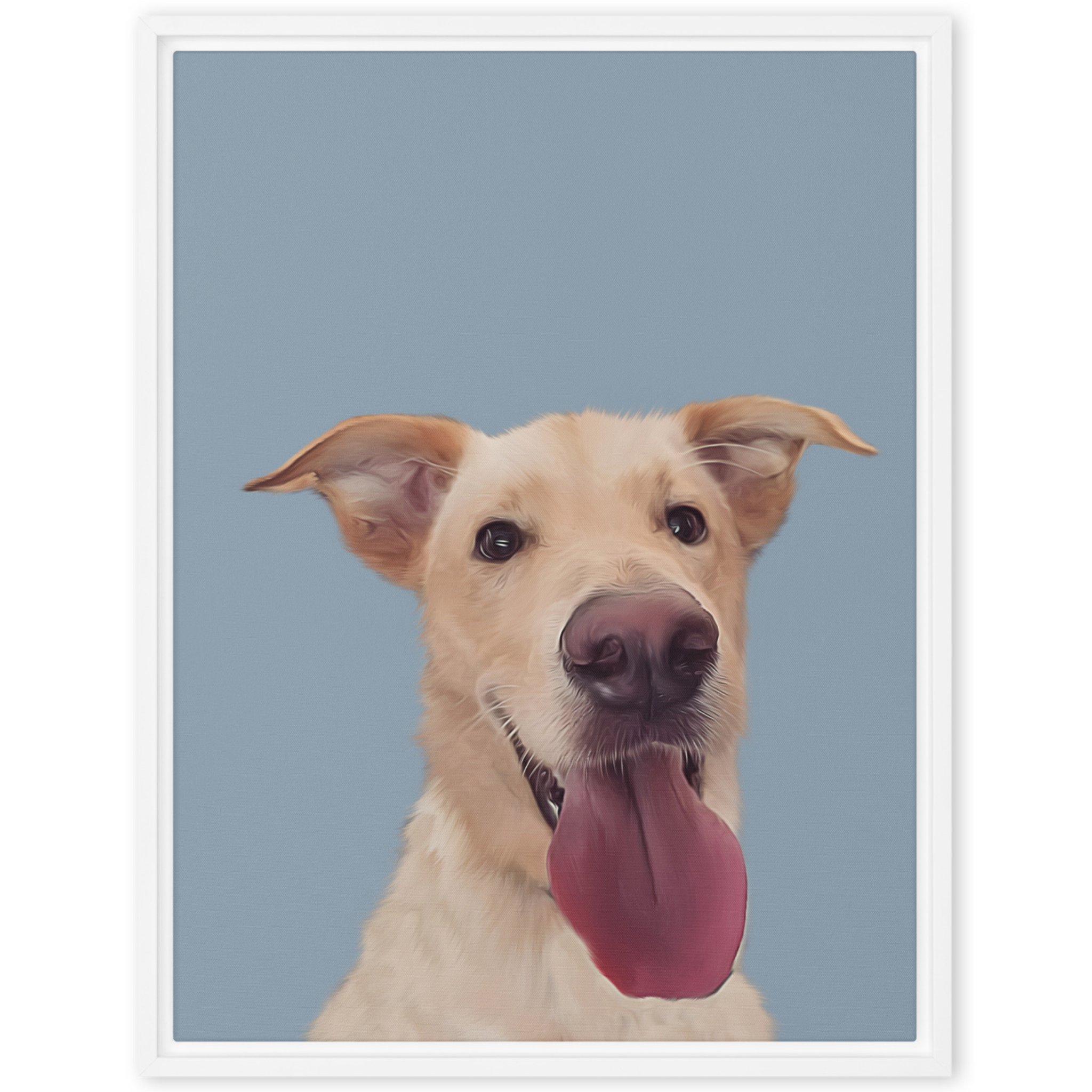 Modern Dog Portrait | Slate - custom-modern-dog-portrait-slate-blue