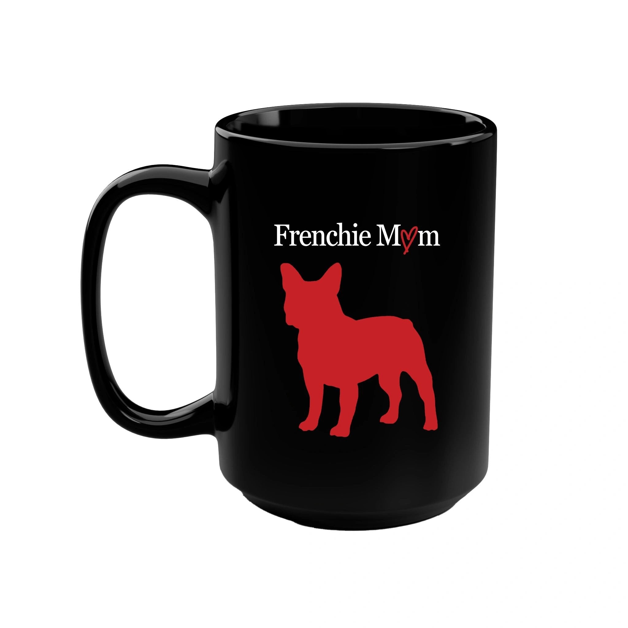 Custom Breed Mom Dog Silhouette Ceramic 15 Ounce Coffee Mug - Mug